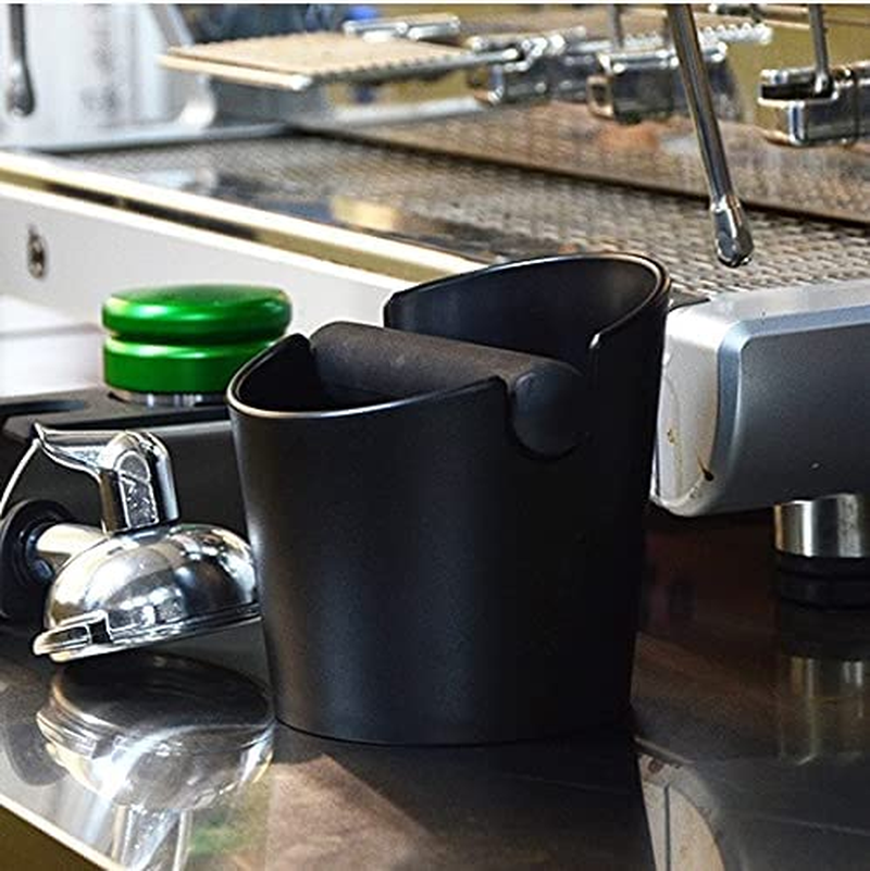 Espresso Knock Box 4.8 Inch Shock-Absorbent Durable Barista Style Coffee Knock Box with Removable Knock Bar and Non-Slip Base Espresso Dump Bin Coffee Grounds Container image number 2