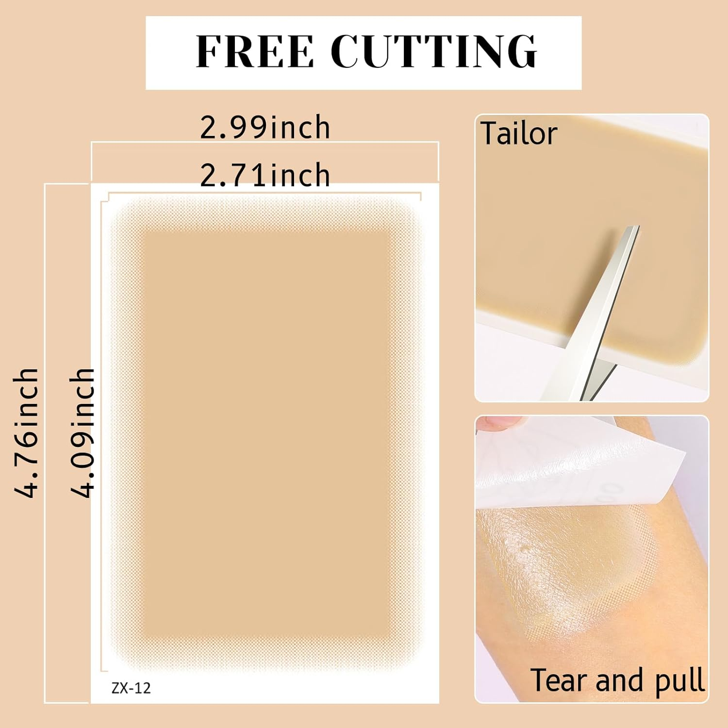 DAGEDA 8Pcs Tattoo Cover up Patch,Natural Looking Cover up Tattoos and Scar,Tattoo Cover up Tape, Invisible Waterproof Body Concealer Makeup Sticker-Natural - Dark image number 7