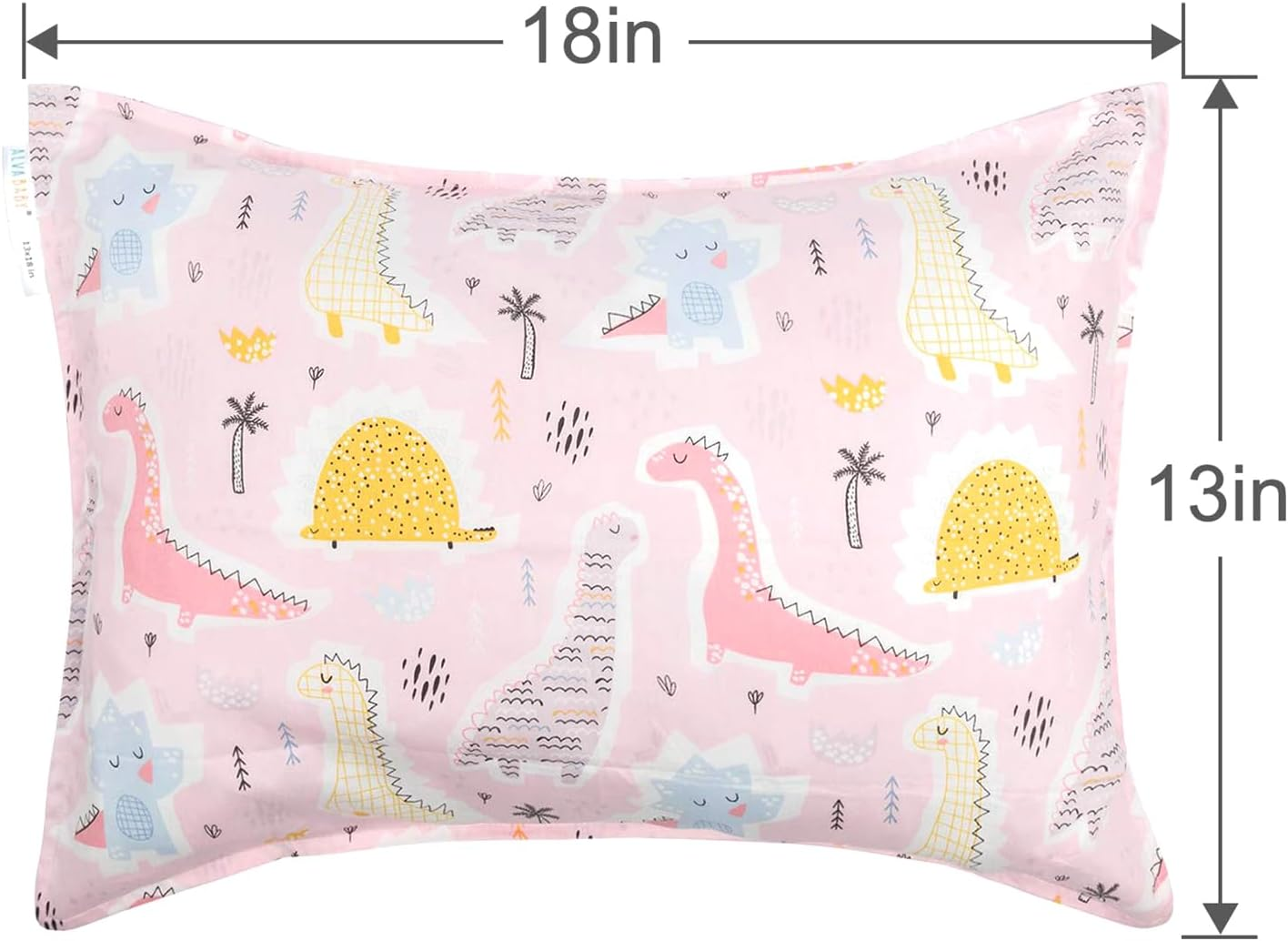 ALVABABY Toddler Pillowcases Fits 13 X 18,12X 16 Kids Pillow Cover Organic Cotton Baby 2 Packs Envelope Kids Pillowcases for Boy Girl Sleeping Travel 2TPW28-AU image number 5