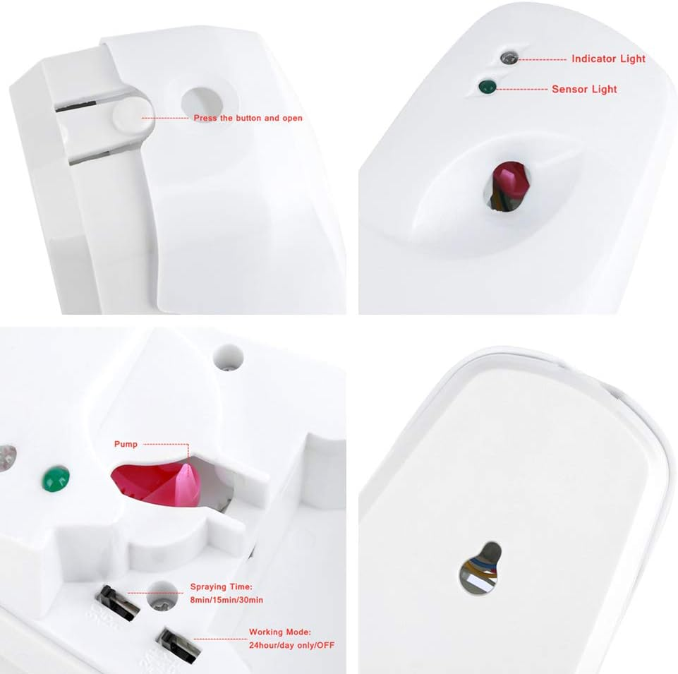 Automatic Air Freshener Dispenser Bathroom Timed Air Freshener Spray Wall Mounted, Automatic Scent Dispenser for Home, Room, Offices, Schools, Restaurants, Hotels, Public Toilet image number 5