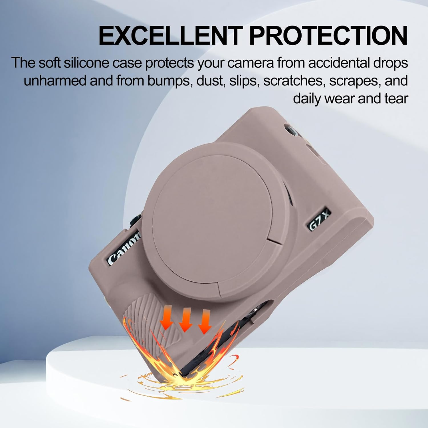 Easy Hood Protective Case for Canon Powershot G7X Mark, Tiffany Pink, Removable Lens Cover, Camera Cases and Bags