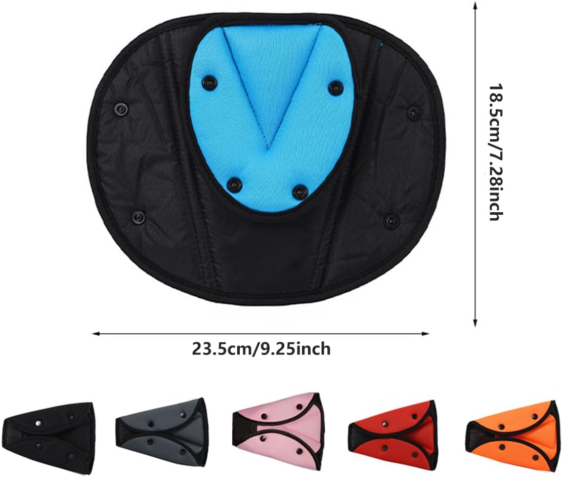AIMALL 2 PCS Kids Seat Belt Clip Car Safety Shoulder Harness Strap Adjuster Red - Mesh Fixator for Child Protection, Lightweight, Soft Ppcotton, Universal Fit image number 4