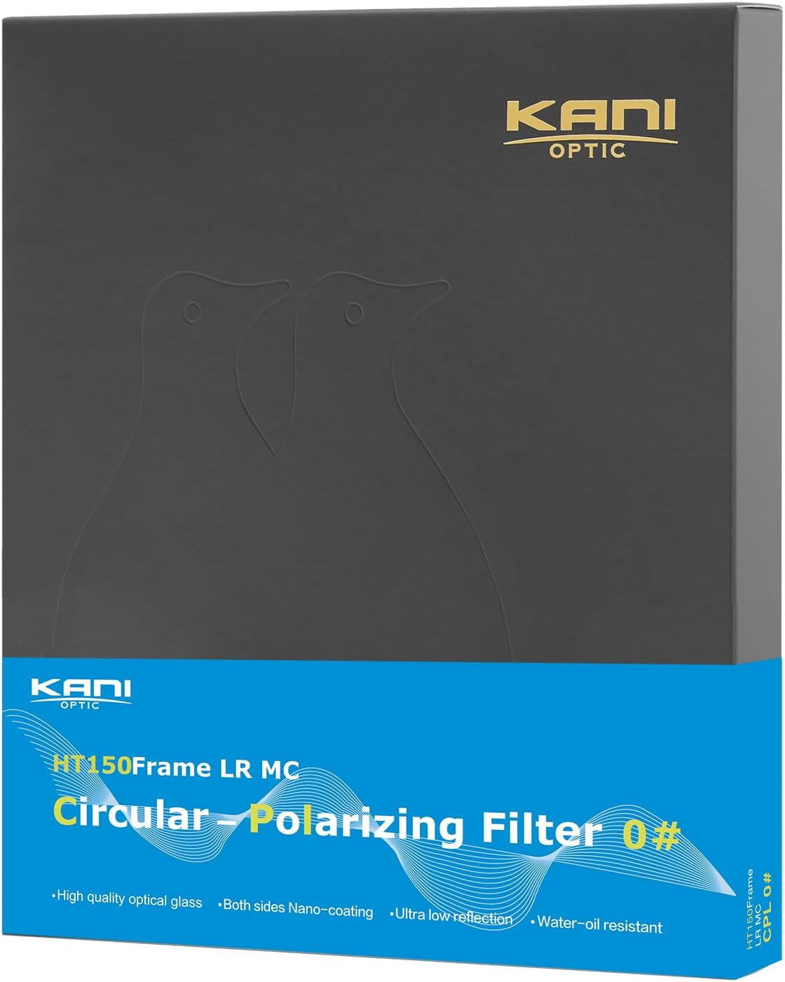 KANI Ht150Mm Width PL Filter HT150 Frame Premium LR MC CPL 0# Circular Polarizer Filter Improves Color Reproduction Reduction Blast 150Mm Width Holder for HT150 III / HT150 II Square Filter image number 2