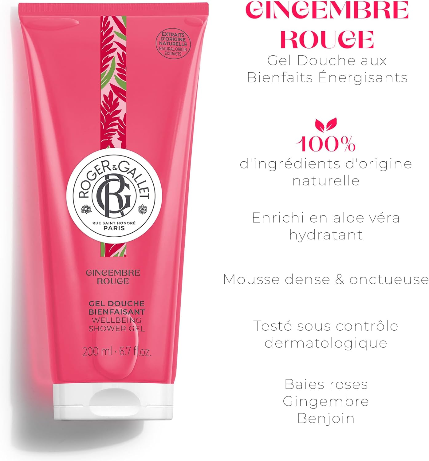Wellbeing Shower Gel - Gingembre Rouge by Roger & Gallet for Unisex - 6.7 Oz Shower Gel