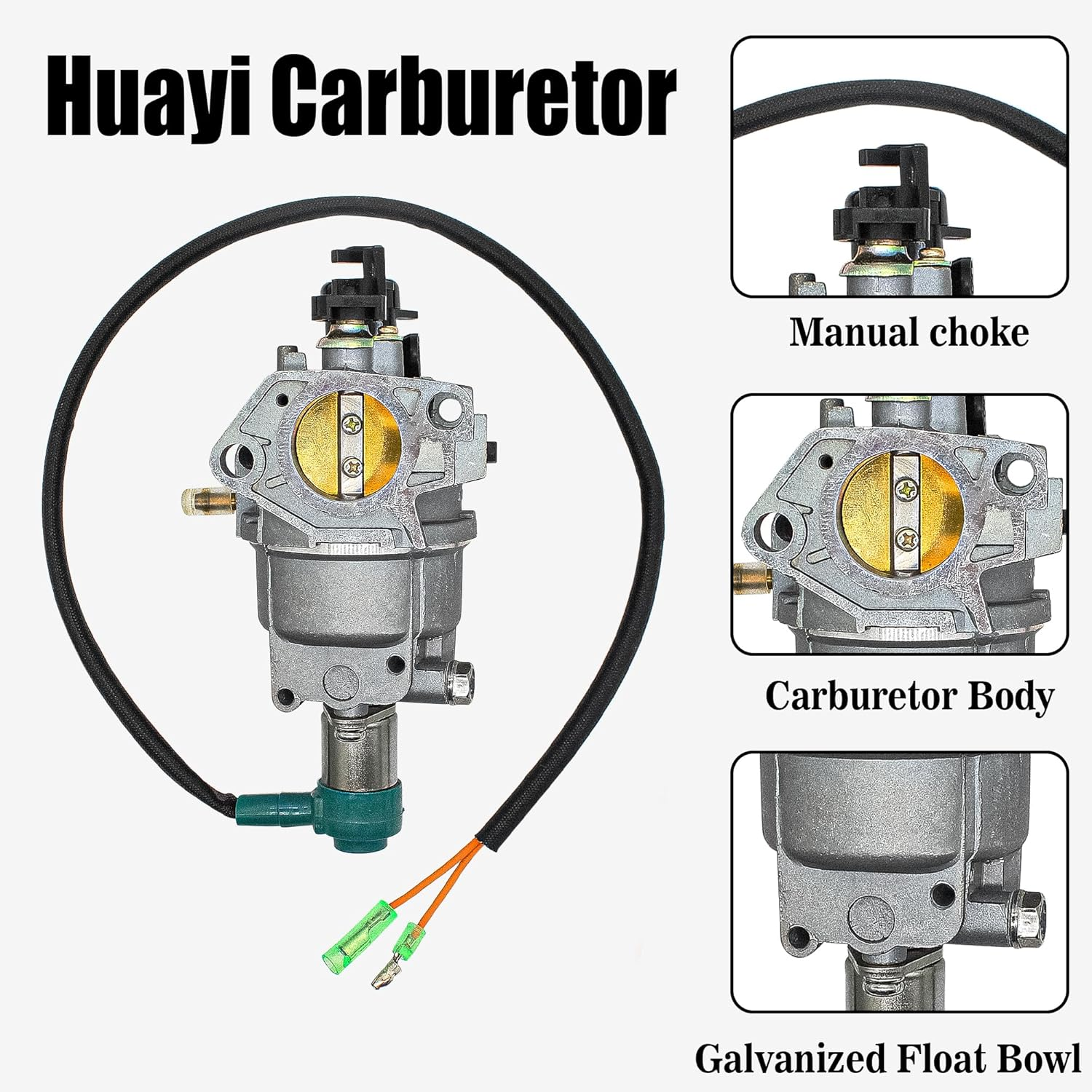 HUAYI P27-2 Carburetor for Honda EM5000SX EB5000 EM6500SX EB6500 EW171 EB3500 EB3800X EM3500X EM3500SX EM3800SX EW140 and GX340 GX390 Gengrator 16100-ZE3-704 16100-ZE3-F12 image number 3