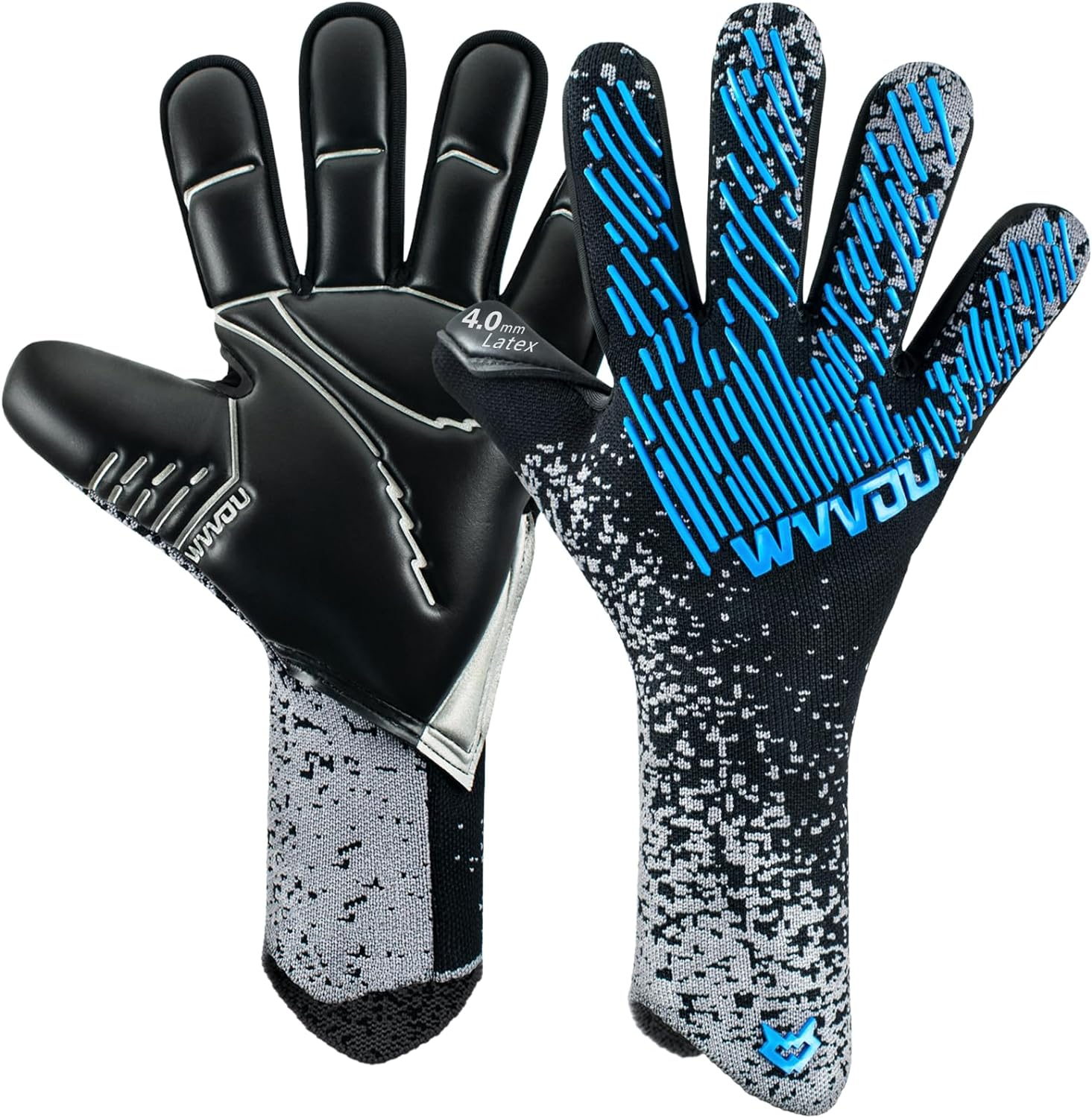 WVVOU Soccer Goalie Gloves Youth Adults, High Performance Goalkeeper Gloves, Breathable Soccer Gloves, 4+3Mm Super Grip for the Toughest Saves
