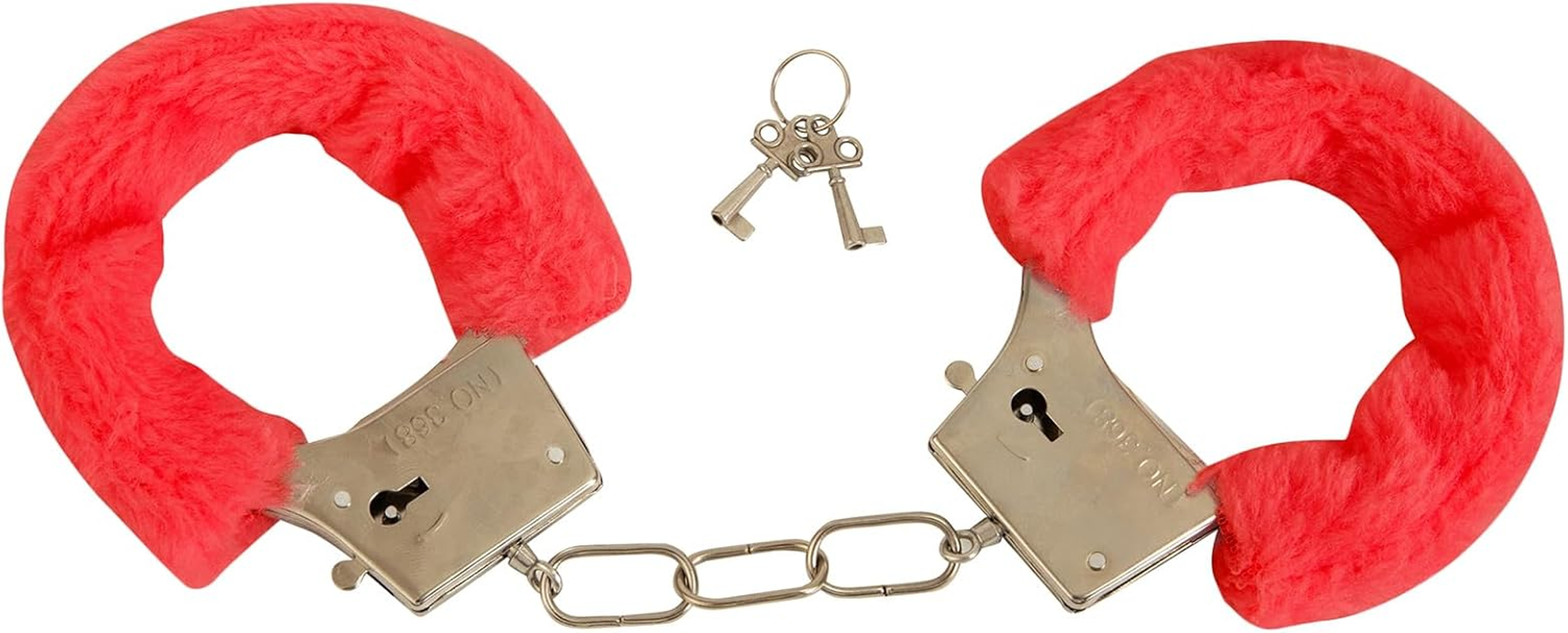 Mineens Sexy Plush Handcuffs Set Suitable for Couple Role-Playing as Police Props Equipped with Keys and Party Supplies