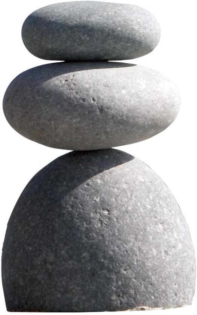 Natural River Stone Quintuple Cairn, Rock Cairns, 5 Stacked Stones, Zen Garden, Balanced Rocks, Decorative Accents, Bohemian Design, Unique Gifts, Office, Living Room, Lawn, Yard, Porch, Patio Decor