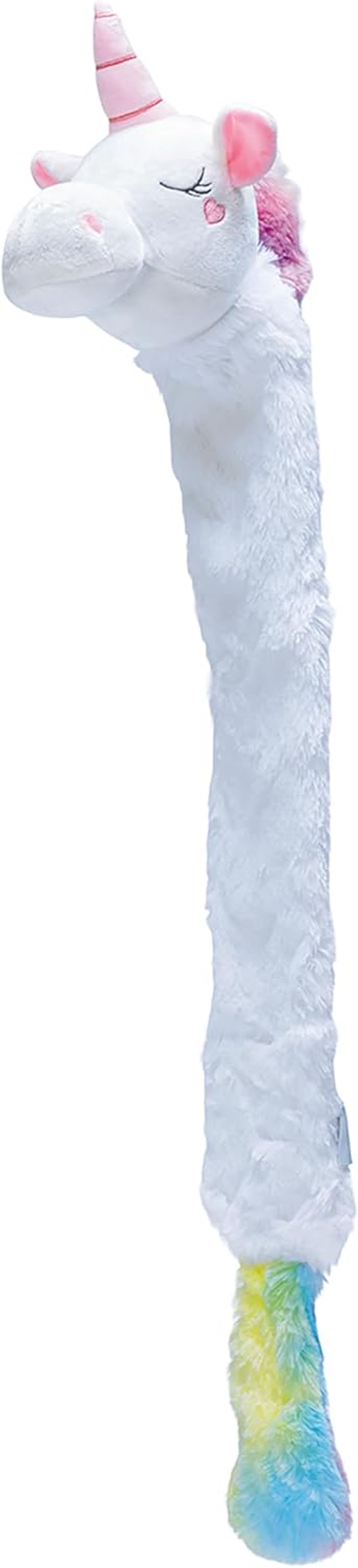 Beeztees Puppy Flatino Unicorn Lo Plush Dog Toy, White