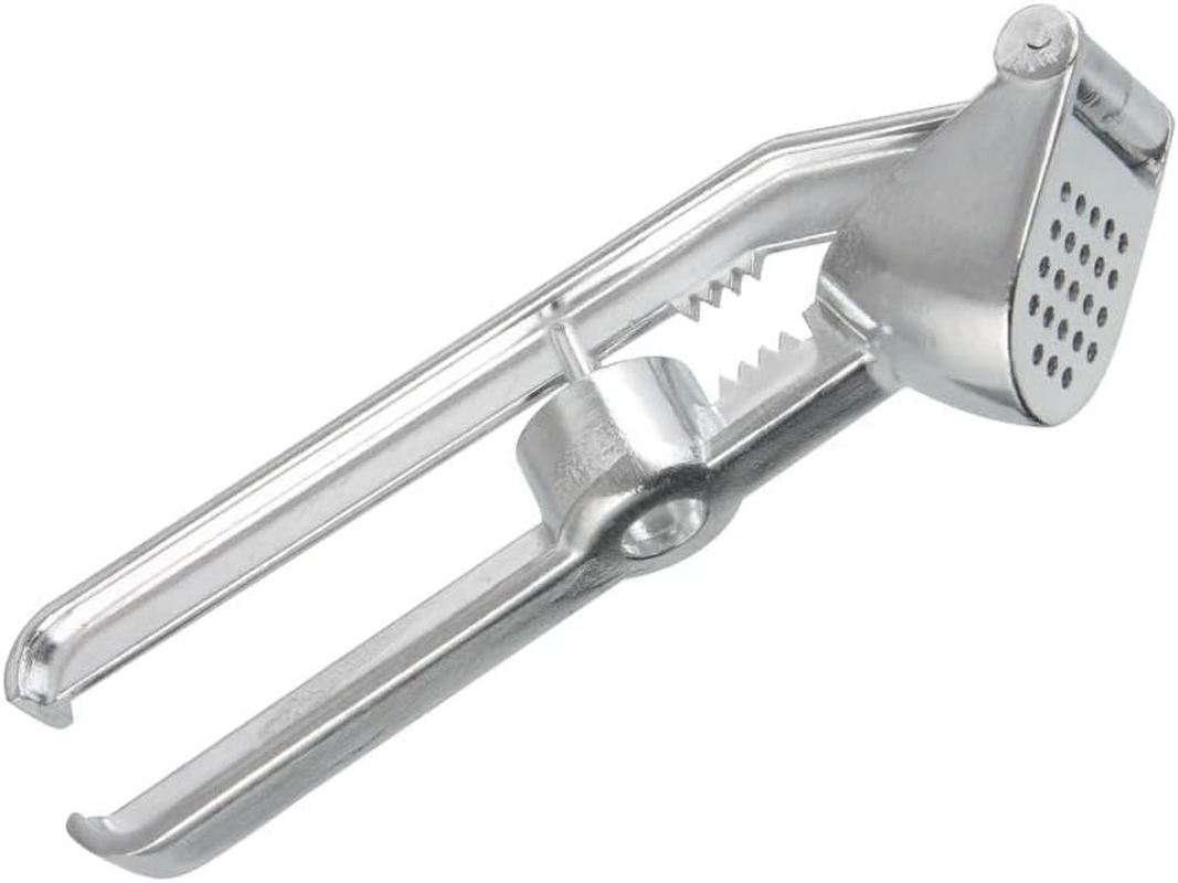 Fackelmann 45606 6.1" Aluminum Garlic Press with Olive Stoner, Silver image number 4