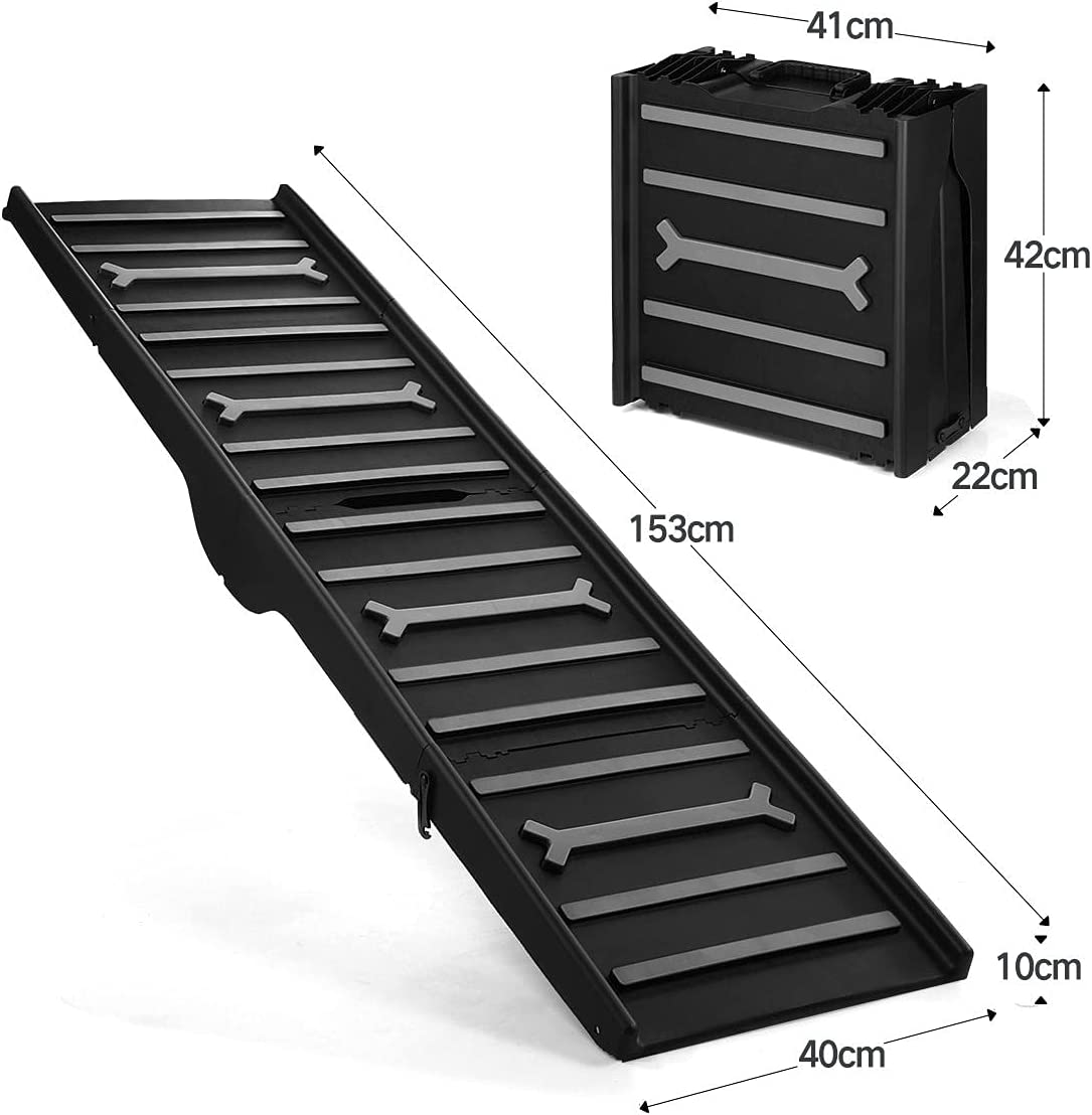 Foldable Dog Ramp for Car SUV Truck Pet Safety Stairs Steps Ladder Portable Non-Slip Travel image number 4