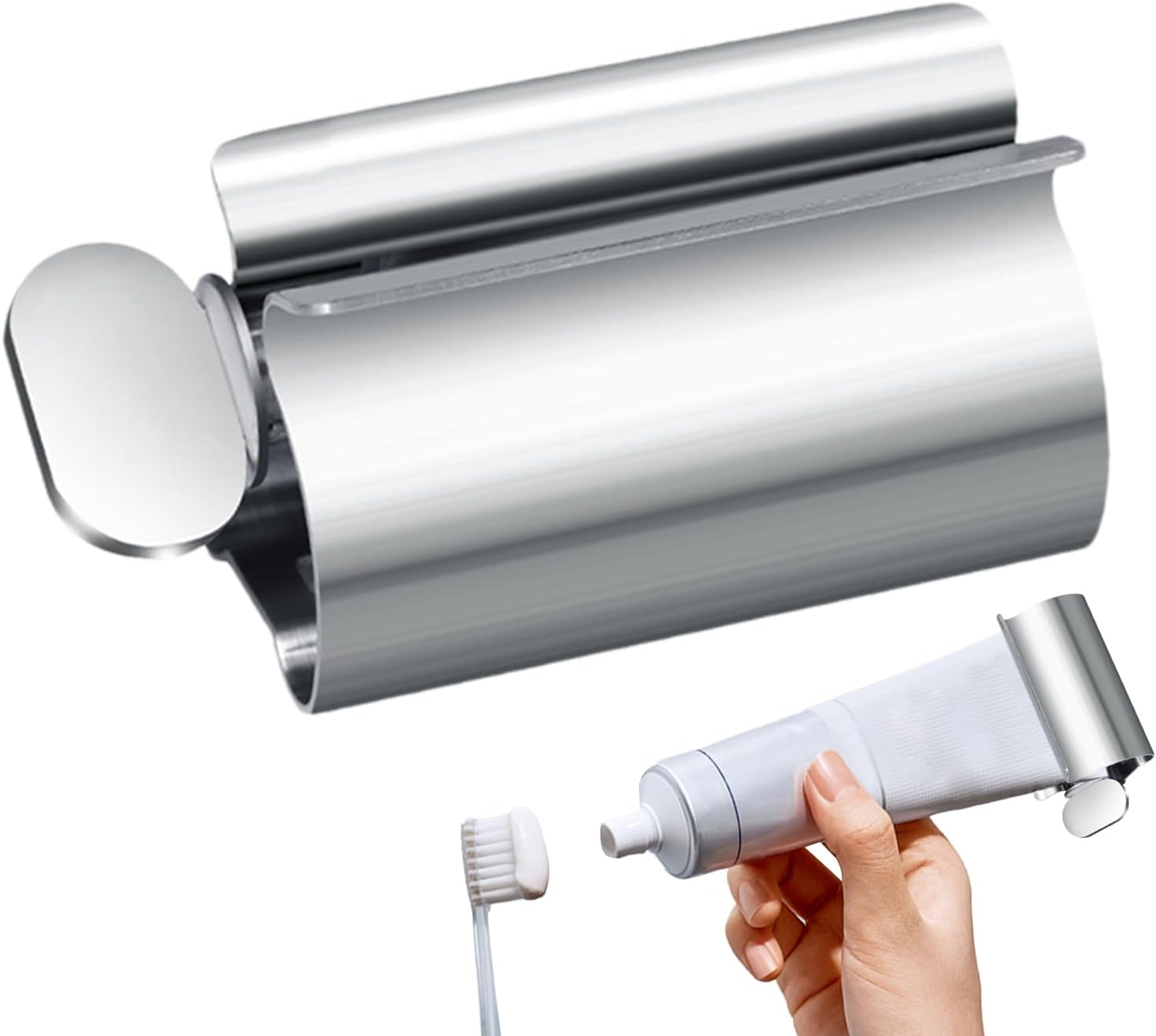 Toothpaste Squeezer | Tube Wringer for Hand Cream,Manual Toothpaste Dispenser Rollers, Stainless Steel Paste Wringer for Paint Cream Cosmetic image number 1