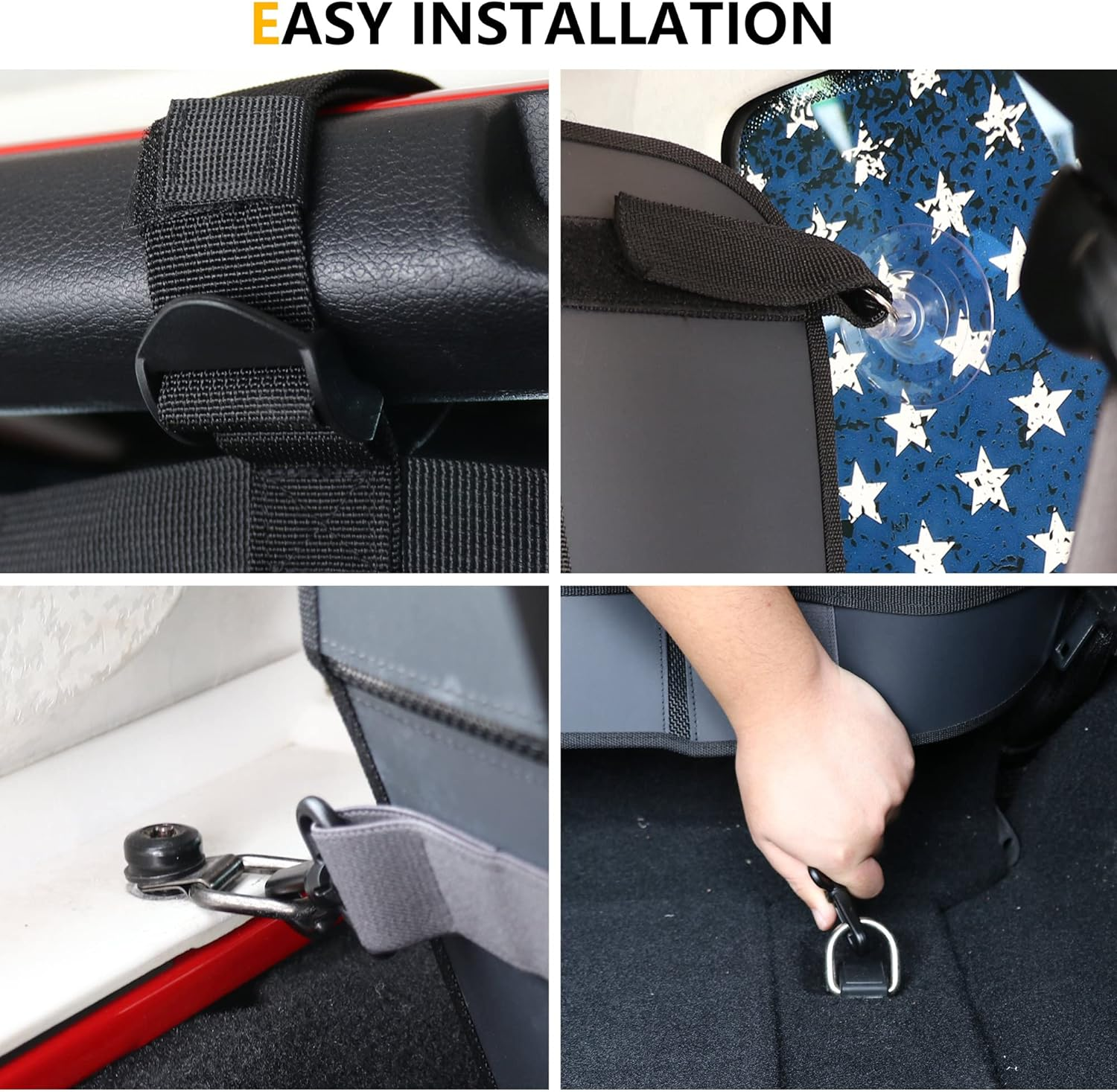 BESTAOO Pet Net Vehicle Safety Mesh Dog Barrier for Jeep Wrangler JK JL 2 Door 4-Door 2007-2022,Rear Seat Isolation Net,Easy to Install,Updated Version image number 2