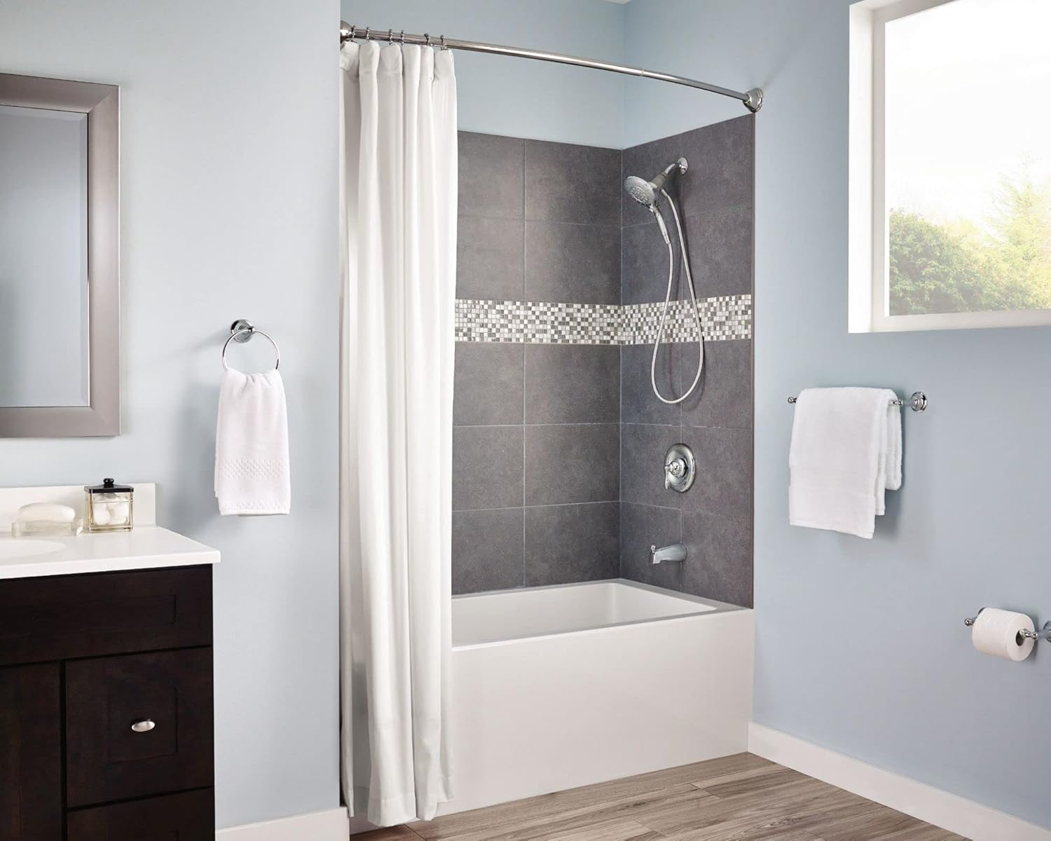 Moen DN6886CH Sage Inspirations Towel Ring, Chrome - Chrome image number 5