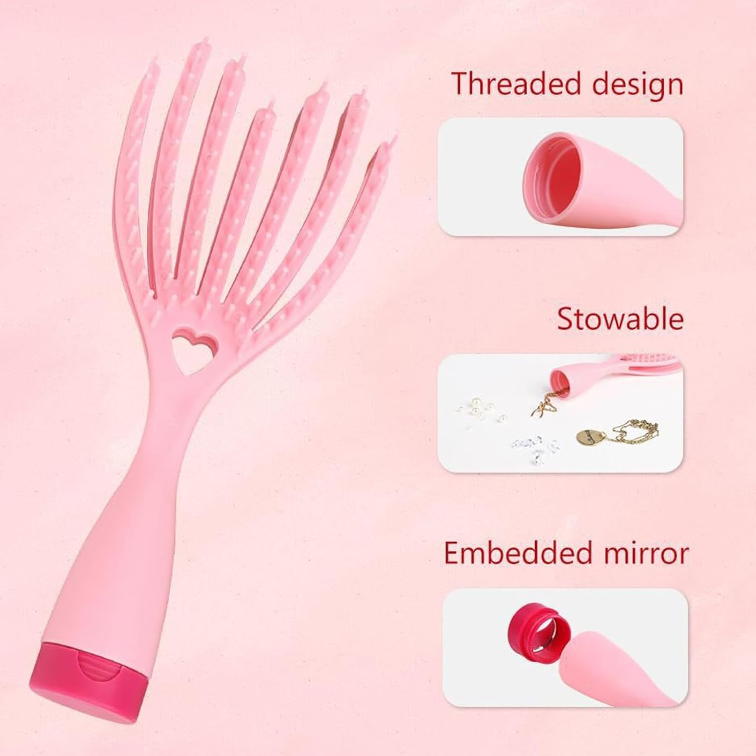 Comb Hair Brush Money Hider for Travel,Portable Hair Brush with Money Hider | Home Storage for Valuables Protection Security Car Garden Backyard Patio Daily image number 4