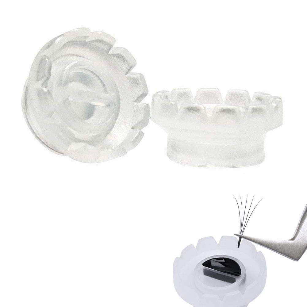 Luckycivia 300 Pcs Lashes Fan Glue Cups, Quick Blossom Cup for Sharpening or Closing Volume Fans Eyelash Extensions, Glue Holder and Lash Organizer Tool image number 4