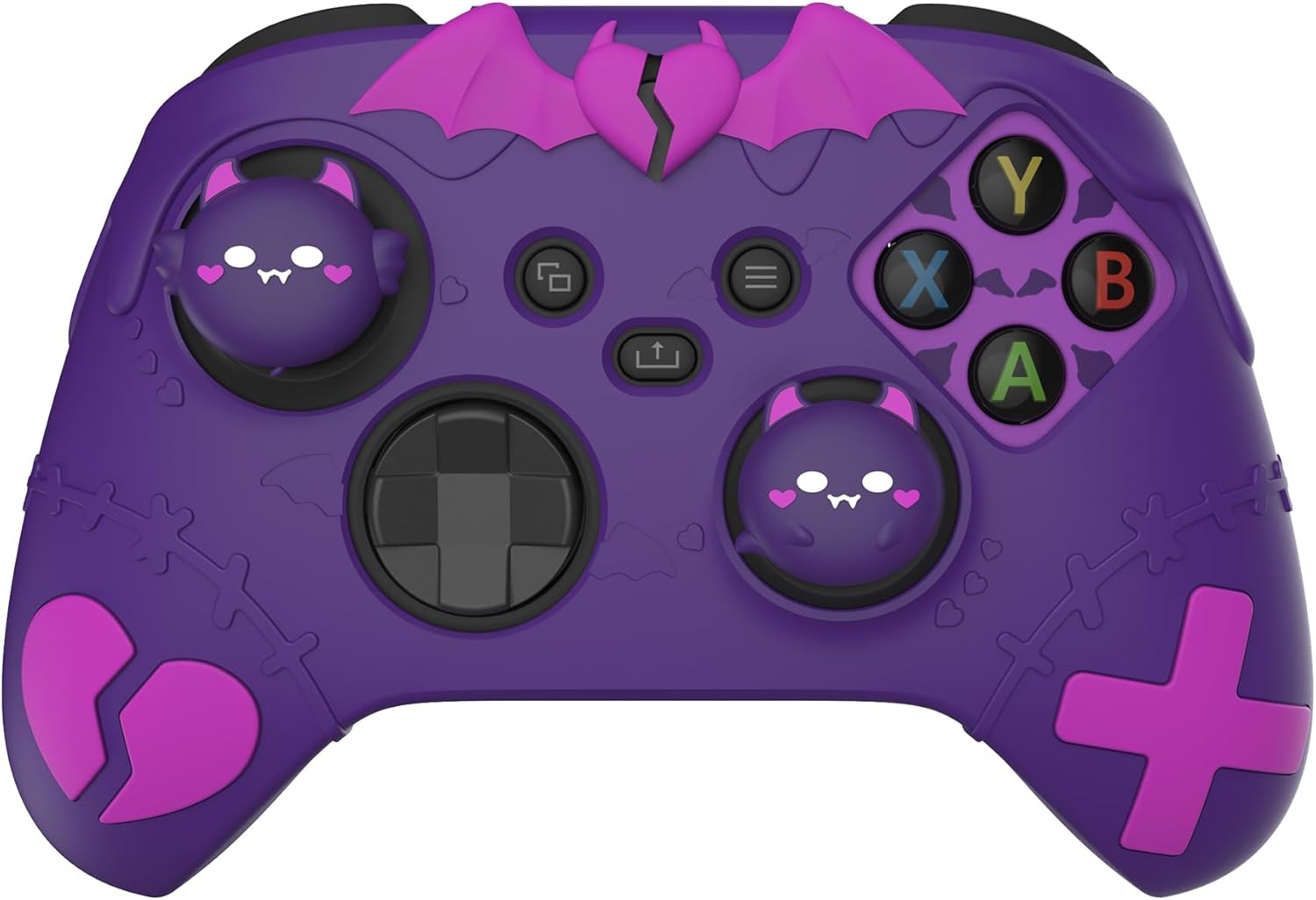 Playvital Gothic Imp Series Cute Silicone Skin for Xbox Series X & S Controller, Anti-Slip Grip Silicone Cover, Protective Silicone Case for Xbox Core Controller with Thumb Grips, Purple - Black image number 7