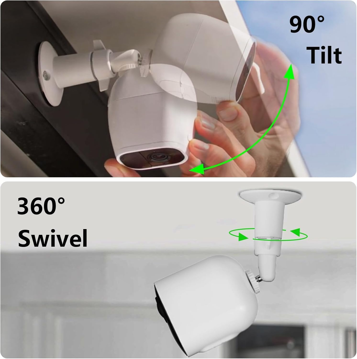 2Pack Wall Mount Compatible with Eufycam 2C/2C Pro, 2/2 Pro, 3C/S300, 3/S330, Also for Solocam S220/C210, Adjustable Camera Mount Brackets for Eufy Camera Indoor/Outdoor image number 2