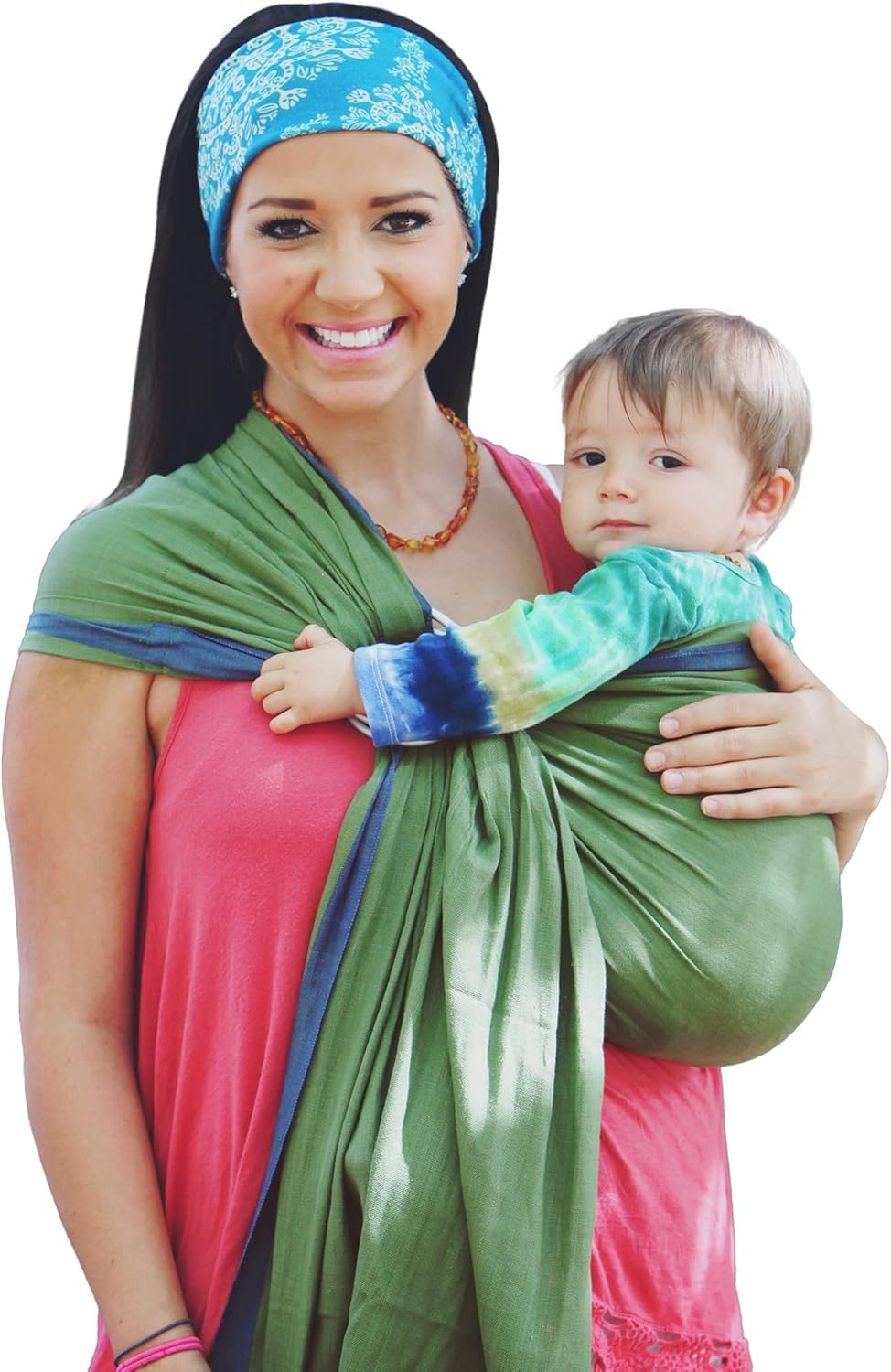 Hip Baby Wrap Ring Sling Baby Carrier for Infants and Toddlers - 100% Soft Cotton Baby Wraps Carrier for Babies 8-35 Lbs - Perfect Baby Shower Gifts Moms and Dads - Nursing Cover (Summer Rainbow)