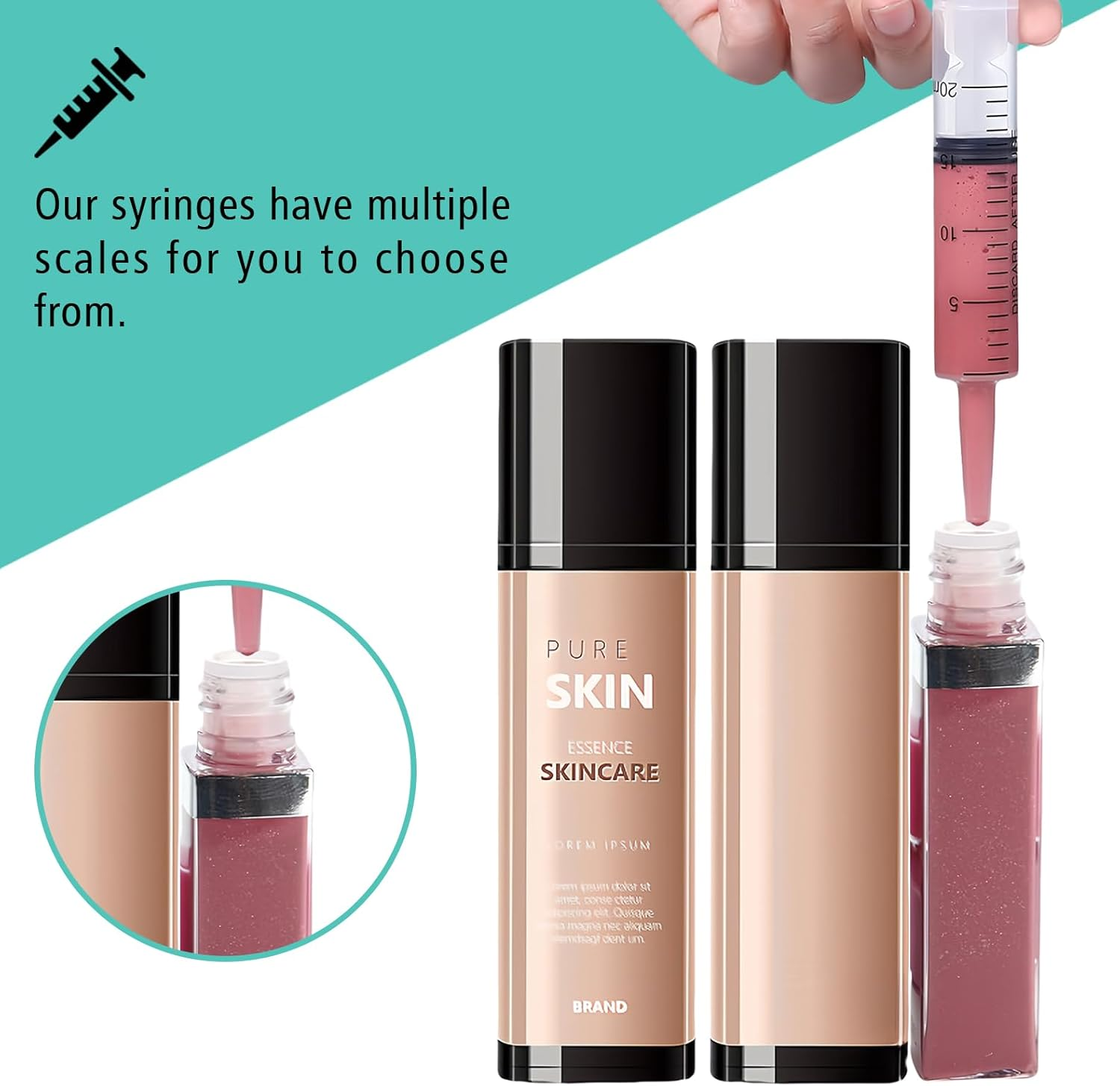 2Pack 100ML Large Syringe Plastic Syringe with Tubing Reusable Measuring image number 2