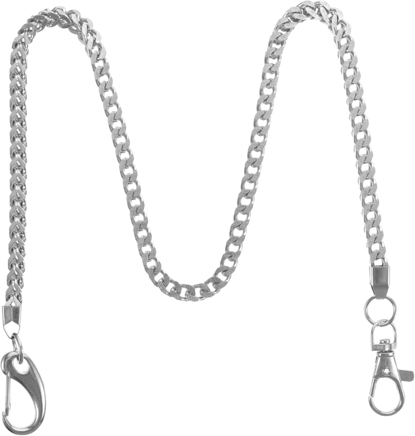 STOBOK Mens Fashion Wallet Chain and Pocket Chain for Boys Silver 57Cm Hip Hop Punk for Dance and Wallet Accessories image number 2