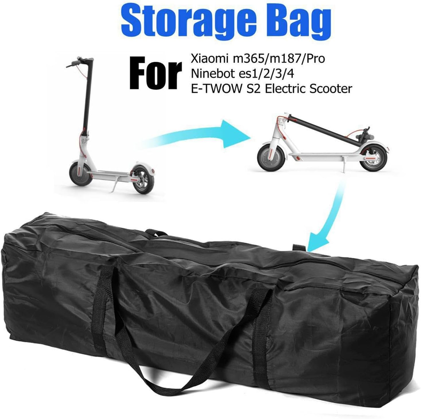 Scooter Carrying Backpack - Scooter Bag Storage Covered | Portable Scooter Carry Bag with Shoulder Strap, Waterproof Oxford Carrying Bag Folding Storage Bags Covers for Outdoor Travel Riding Commuting image number 6