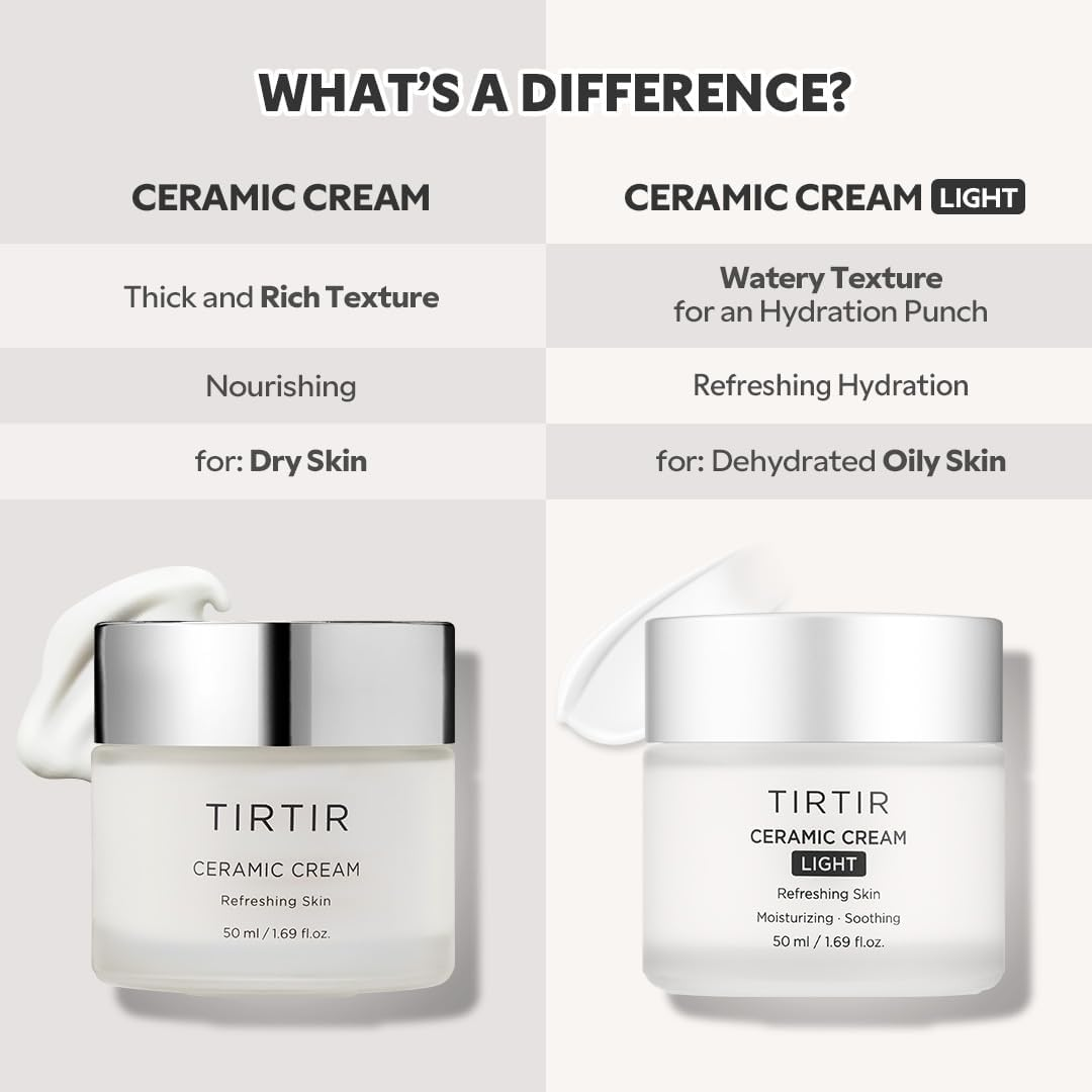 TIRTIR Ceramic Cream | Deep Moisturizer for Glass Skin, Polyglutamic Acid, Centella Asiatica Extract, Strong Skin Barrier, Lightweight, Mild, Nature Derived Ingredients, Dry Skin, Korean Skincare image number 5