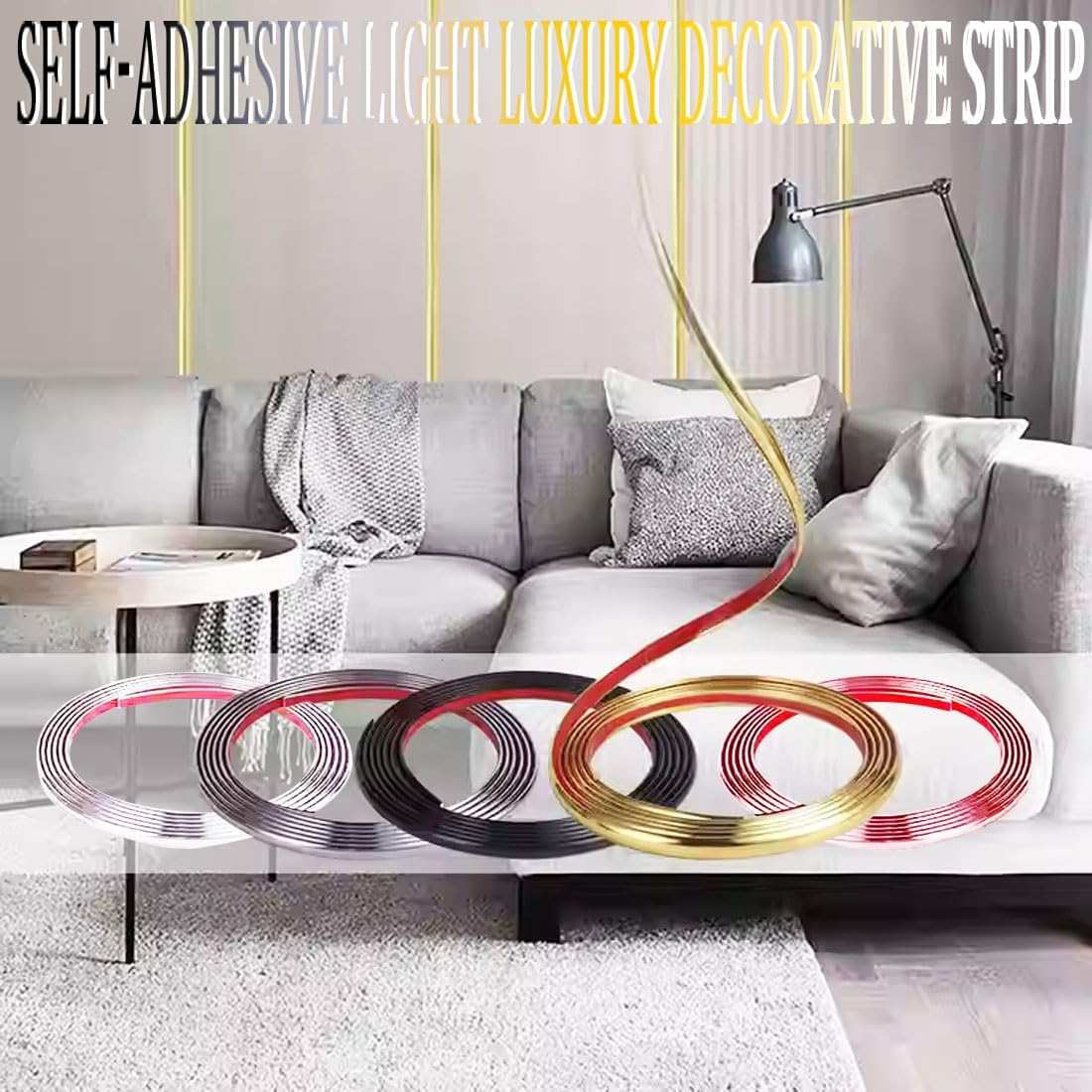 White Self Adhesive 3D Wall Edging Strip Peel and Stick Trim Seam Wall Sticker Decor Tape Decorative for Ceiling/Corner/Mirror/Furniture/Door/Wardrobe/Home and Auto Decor (0.8CM*5M/0.31IN*16.4FT) image number 4