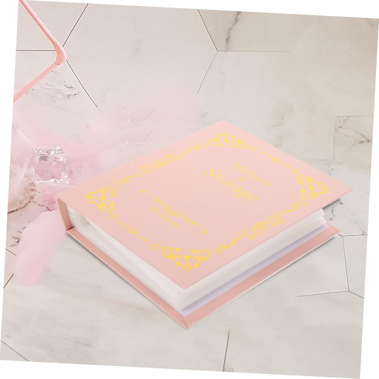 Cabilock Classic European Design Photo Book Gold-Stitched Cover for Family Photo Albums Cherished Memories image number 2