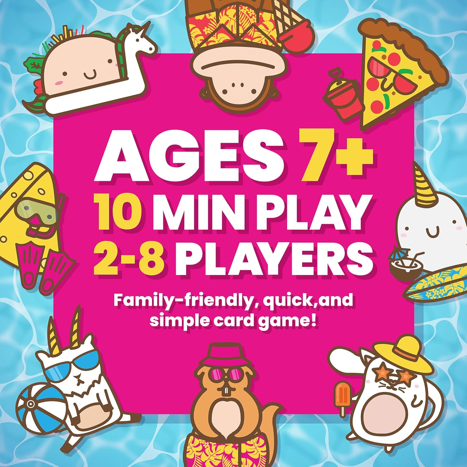 Blue Orange Games | Taco Cat Goat Cheese Pizza Poolside! | 2-8 Players, Ages 7+ image number 4