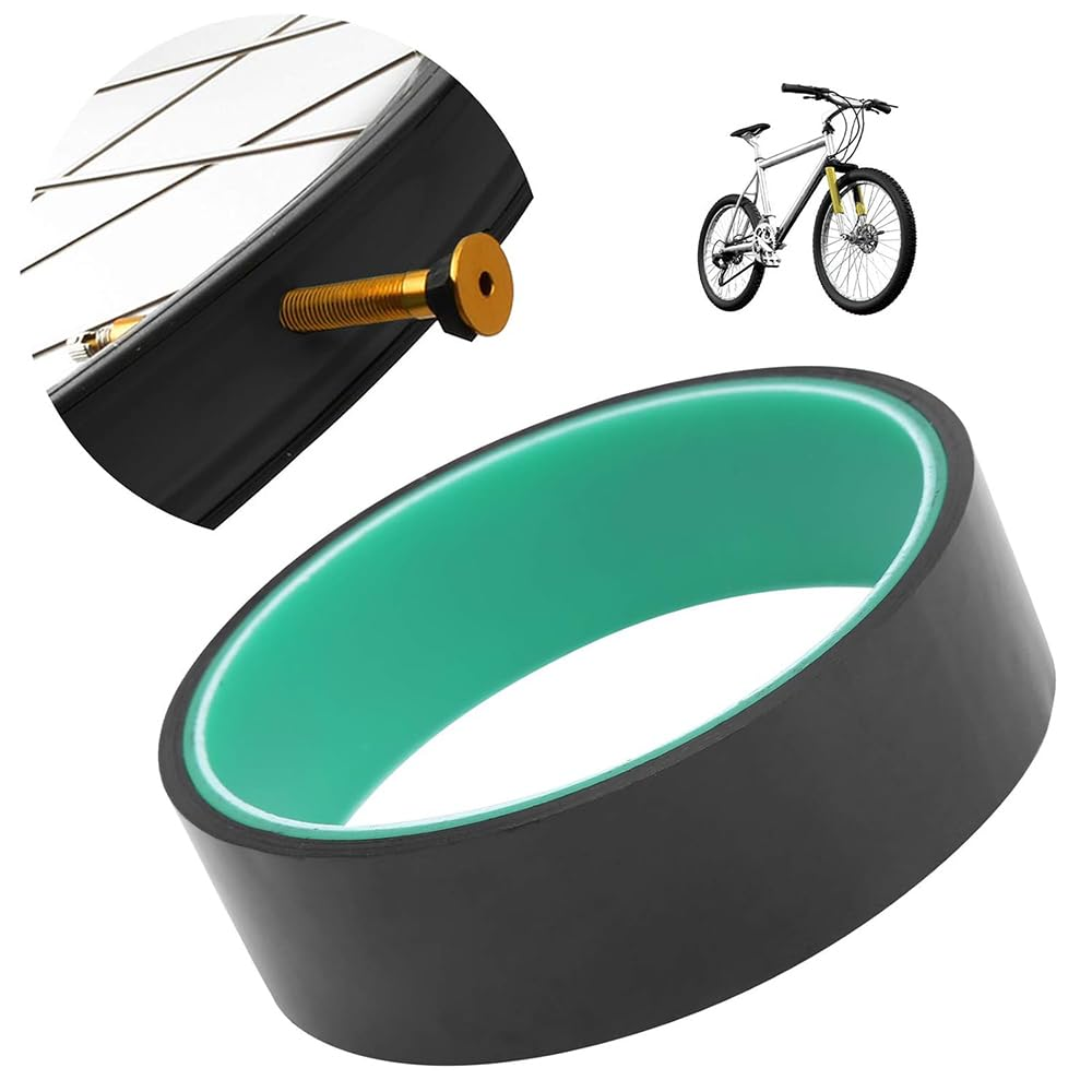 25 Mm Tubeless Rim Tape, PET Adhesive Tape for Bicycle Rims, Tubeless Kit with 10M Roll of Bike Tape for Mtb/Road/Gravel Bikes(Black) image number 6