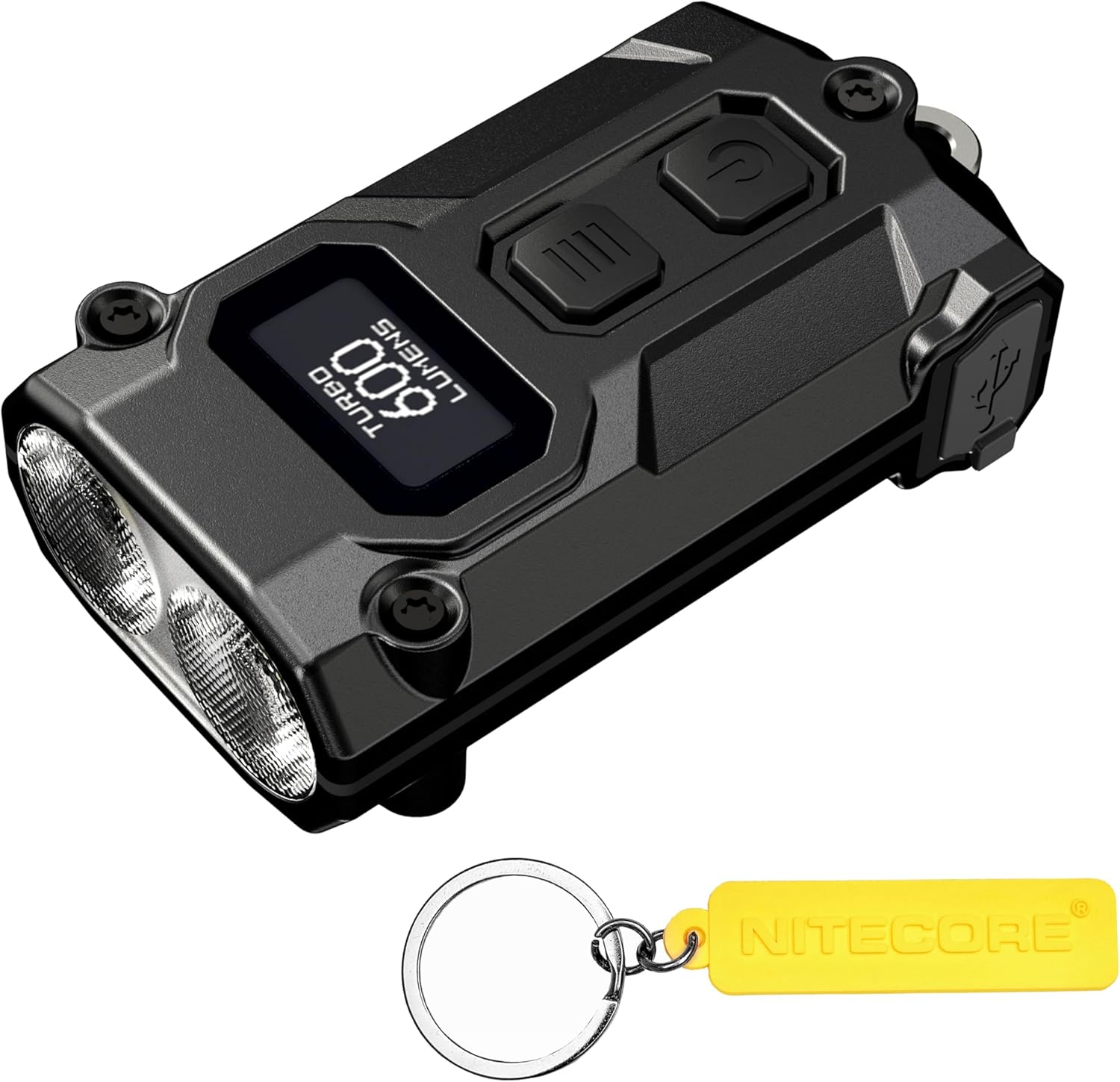 Nitecore TINI 3 Intelligent Multiple Color Temperatures 600 Lumen Keychain Light Rechargeable EDC Flashlight Tag (Gray)