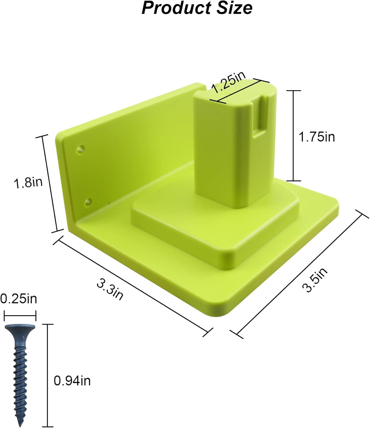 5 Packs Tool Drill Mount Holder, Fit for Ryobi 18V Tool Holder Dock Hanger with 20 Screws, Tools Holder Dock Mount (Green) image number 1