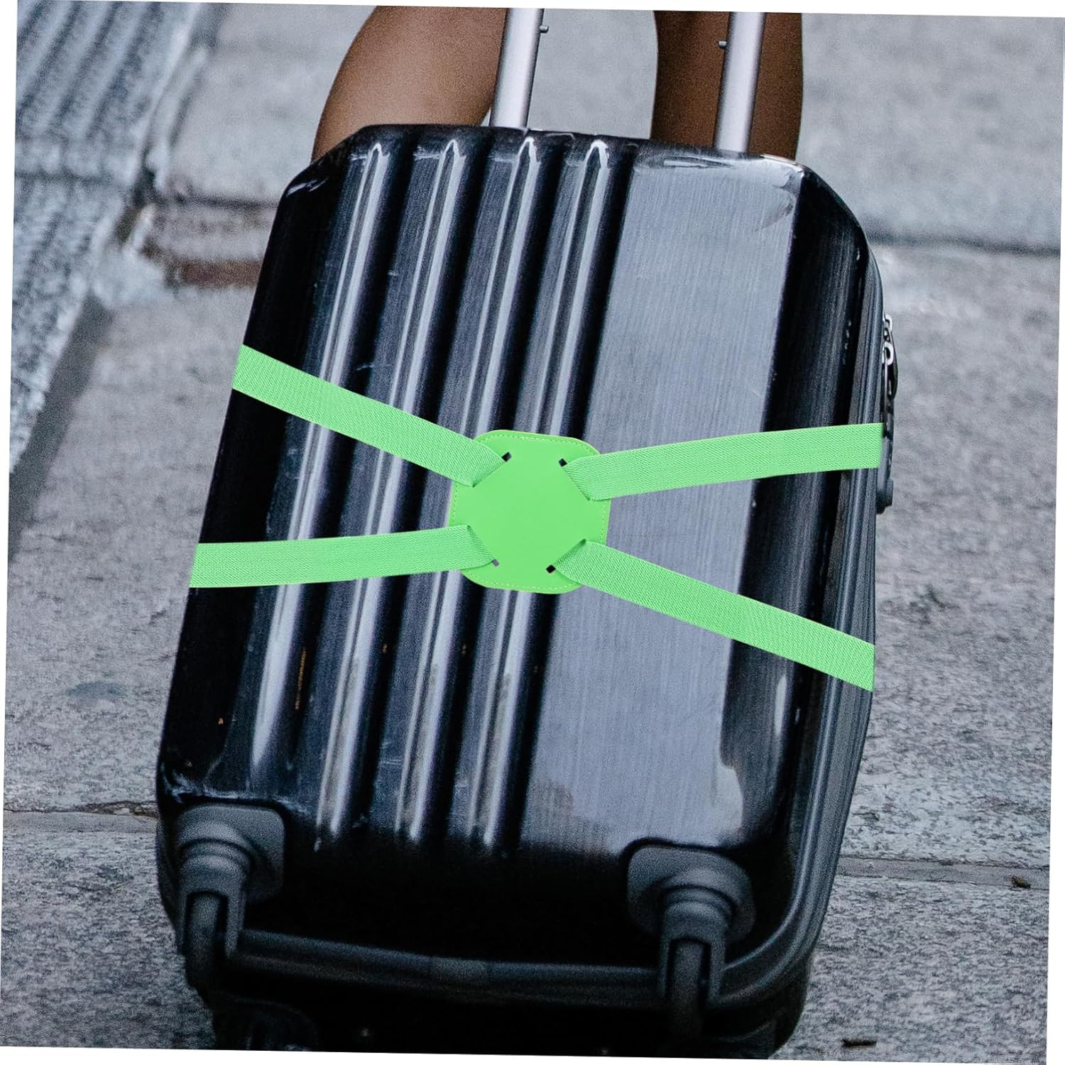 KOMBIUDA Luggage Belt Elastic Travel Strap Suitcase Connector Straps for Easy Identification Security Durable Cross Buckle Design for Peace of Mind during Journeys Lightweight Convenient image number 4