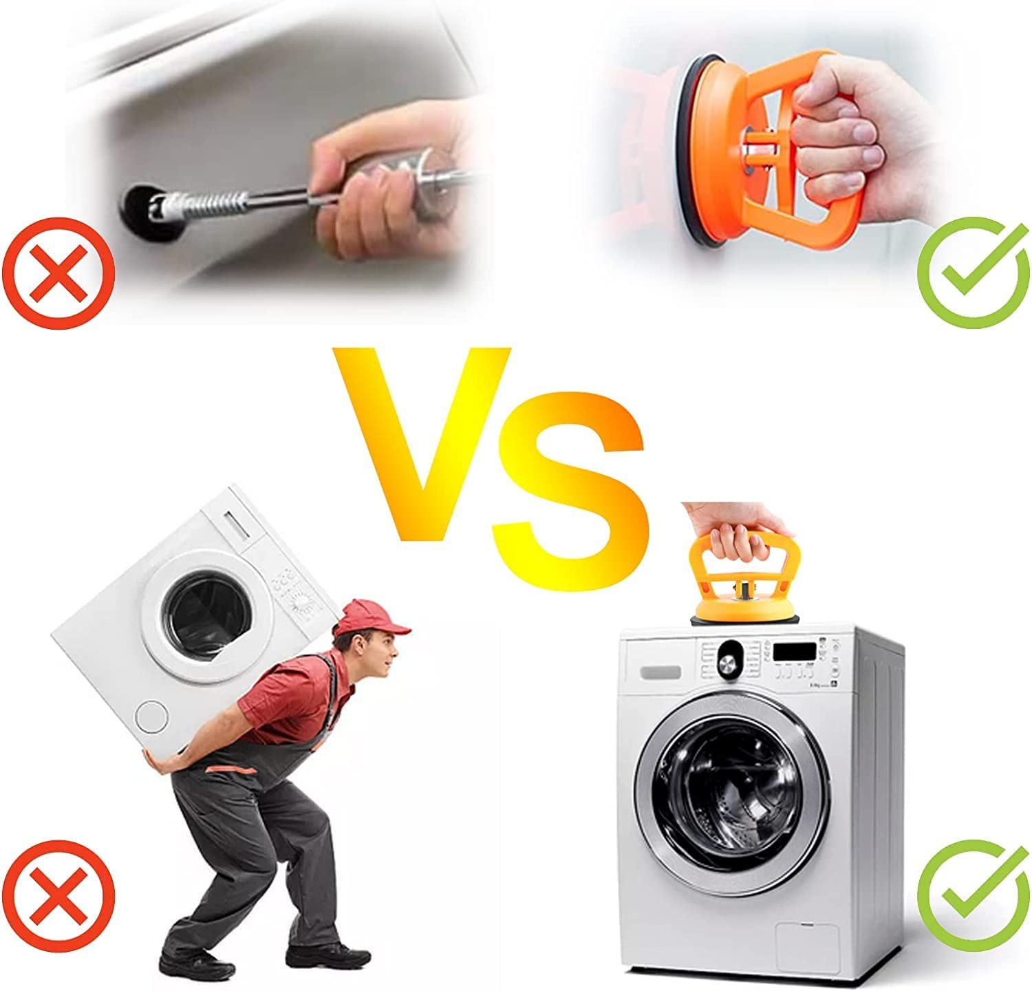 3Pcs Suction Cup Dent Puller, Car Dent Puller Remover Tool, Car Dent Repair Kit, Strong Suction Cup for Tiles, Glass Lifting and Heavy Objects Moving