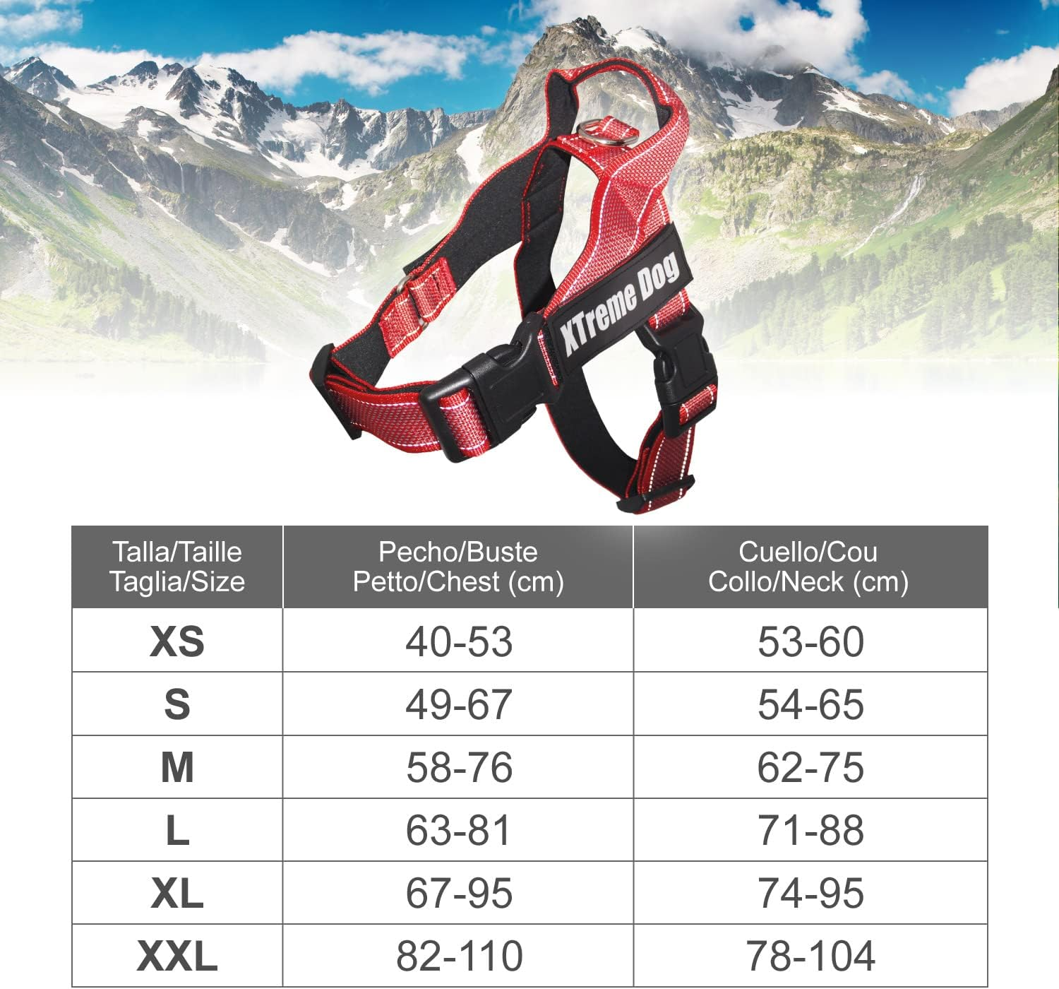 Arquivet 17730 Xtreme Classic Dog Harness, Red, M (23-30") image number 4