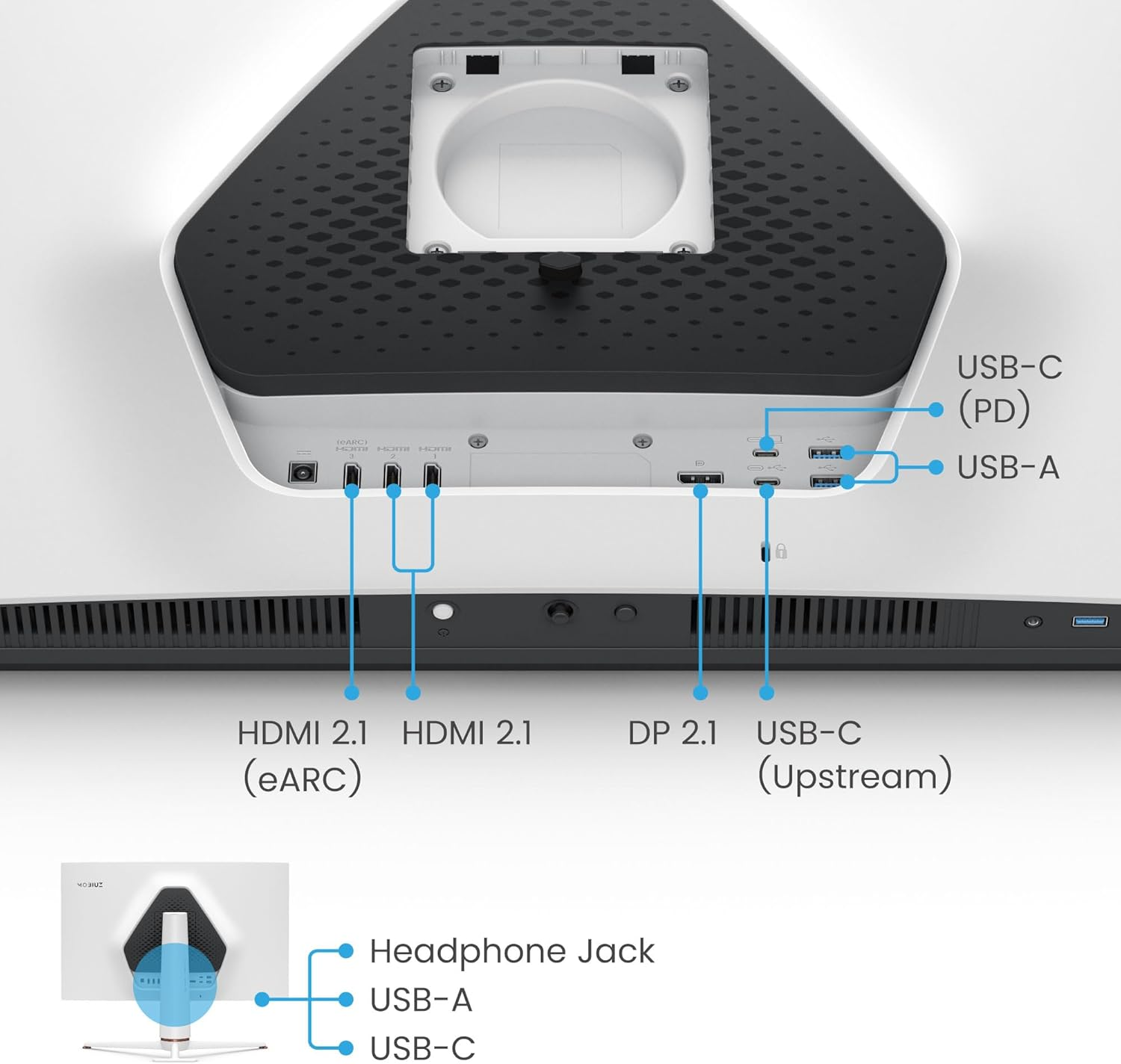 Benq MOBIUZ EX321UX 32" 1152-Zone Mini LED 4K Earc 144Hz 1Ms DP2.1 Gaming Monitor image number 4
