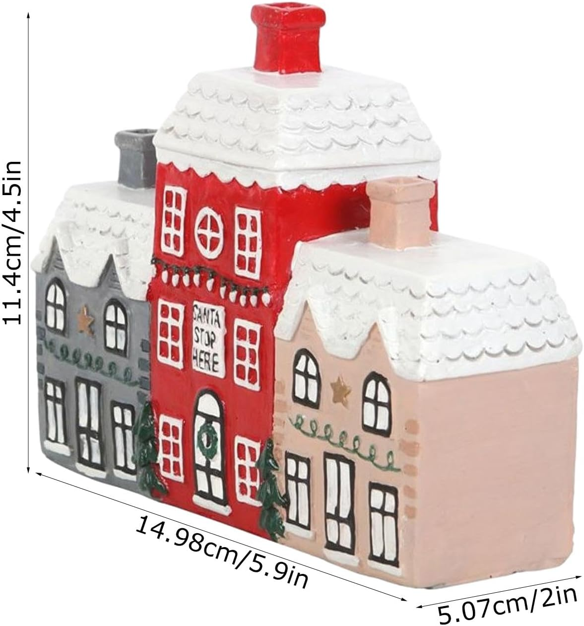 Cabin Incense Burner - Resin House Incense Holder,Winter Log Cabin Incense Burner, Resin Incense Burner, Red House Christmas, Cute, Festive Decor image number 1