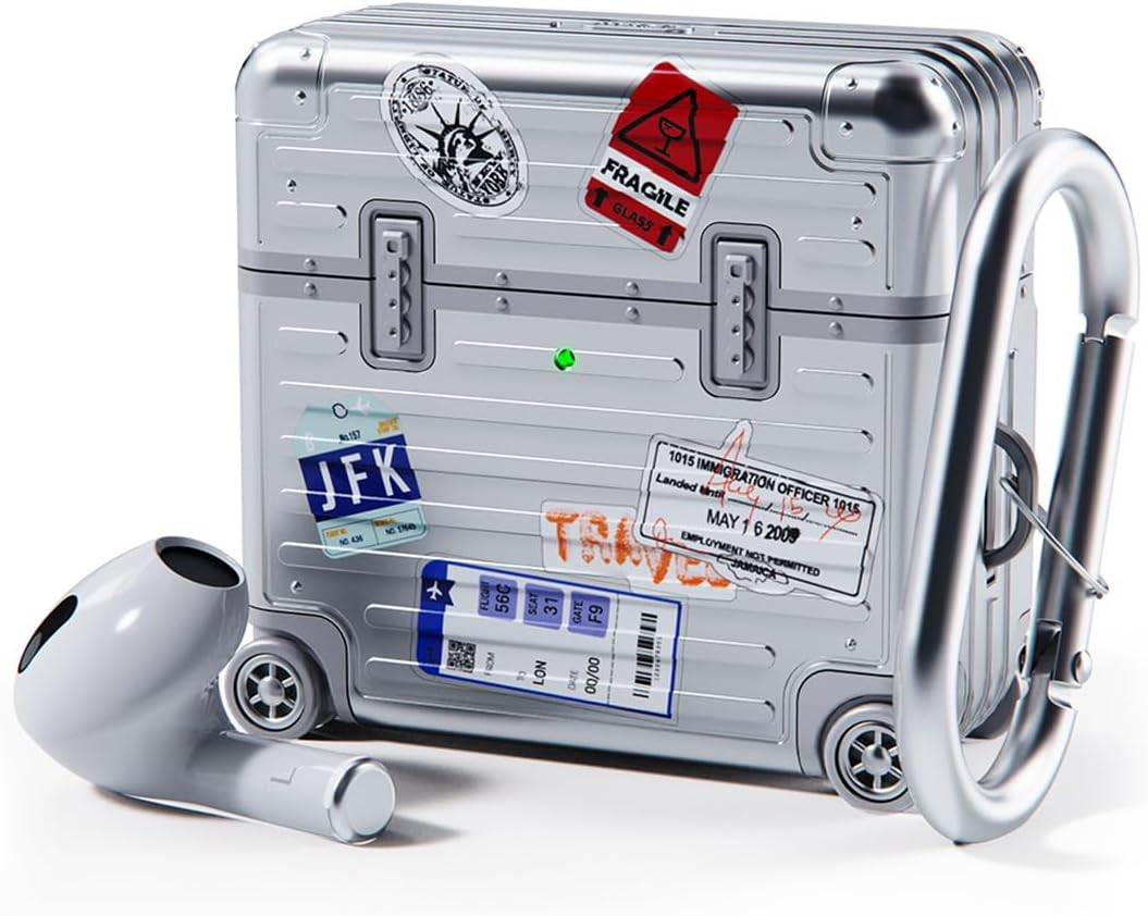 Miak Airpods 4 Case, Airpods 4Th Generation Case, Carrying Case, Shockproof, Double Wall Construction, Polycarbonate, TPU, Deco-Seal, Carabiner Included, Wireless Charging, Airpotts 4, Silver image number 2