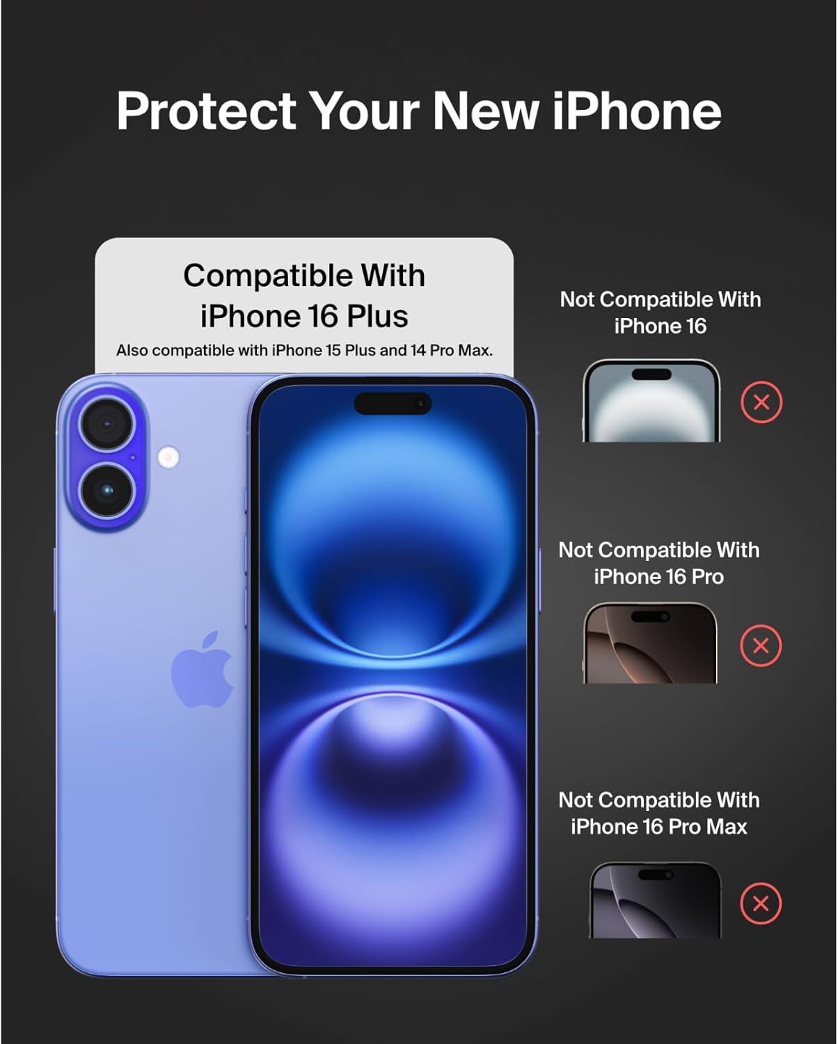 Belkin Screenforce Temperedglass Treated Screen Protector for Iphone 15 plus and 14 Pro Max- Slim & Scratch-Resistant - Includes Easy Align Tray for Bubble Free Application image number 5