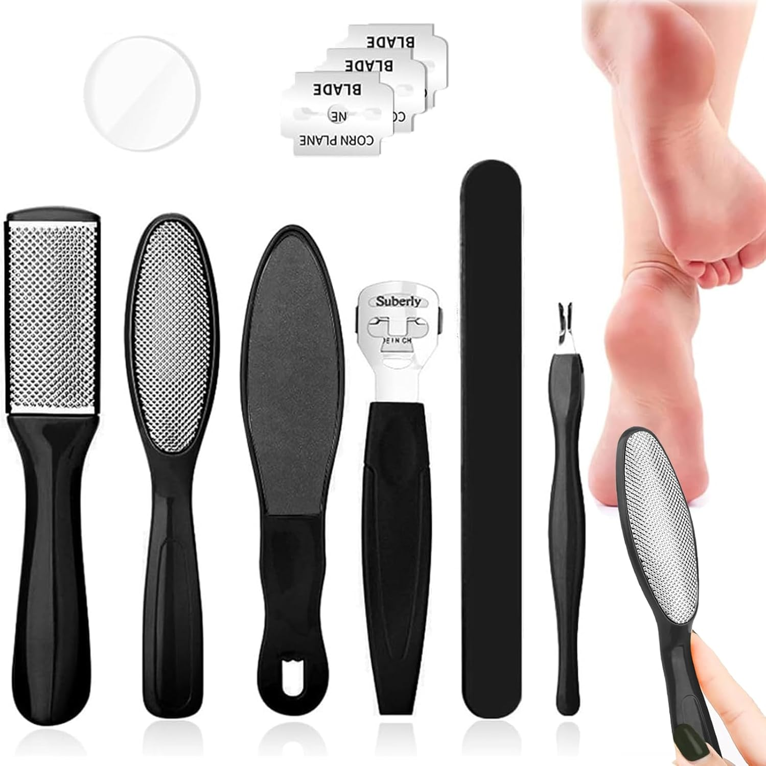 Pack of 6 Callus Removers, Callus Removal Foot, Callus Oble, Rasp, Callus File, Callus File Foot, Double-Sided Stainless Steel Foot File, Callus Rasp, Callus Remover image number 6