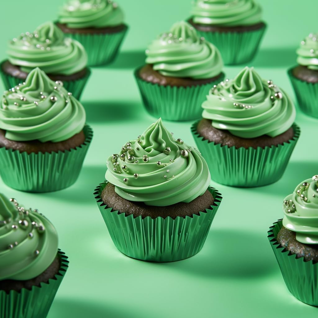 Papyrus Medium Foil Baking Cup 50-Pieces, 44 Mm Size, Green image number 3