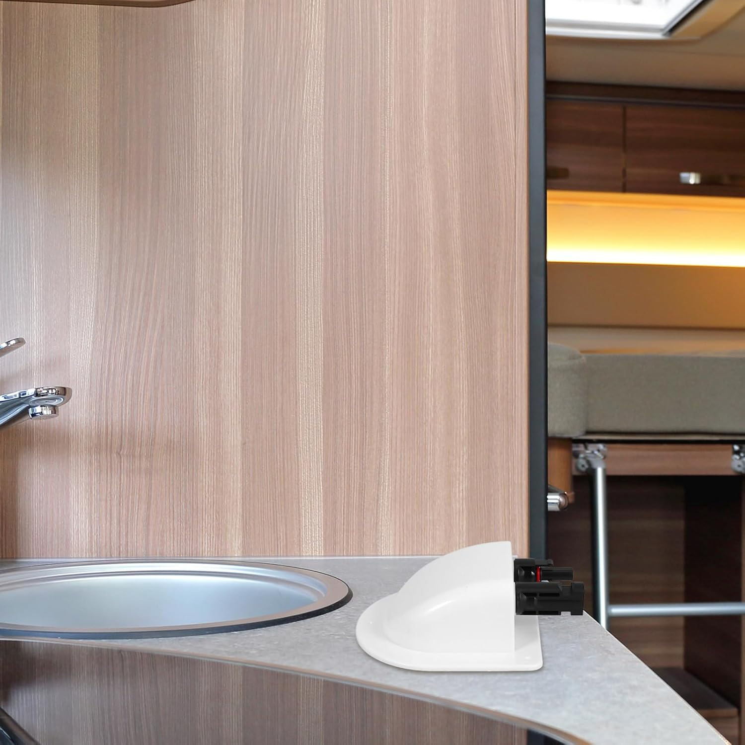 Alipis Solar Double Cable Entry Box Connector for Rv Yacht Boat Roof Easy Installation No Drilling Required Versatile Use for and Holiday Homes image number 3