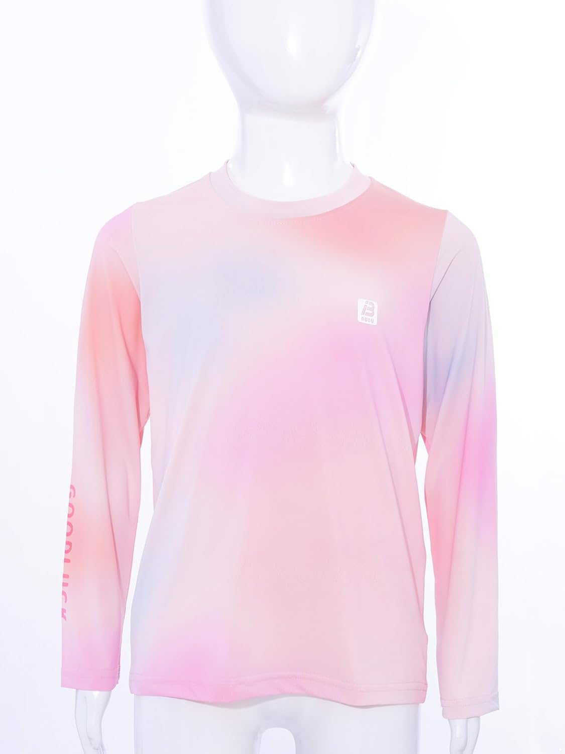 Sxiwei Kids Girls Gradient Tennis Golf T-Shirt Long Sleeve Quick-Dry Moisture-Wicking Lightweight Sports Tops image number 3