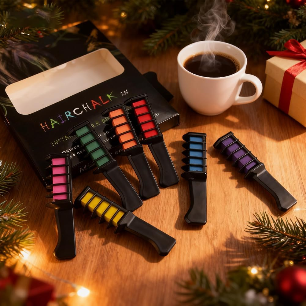 Hair Chalk Comb Temporary Light Hair Colour Cream Gifts for Girls for Children 4 5 6 7 8 9 11+ Years 10 Pieces