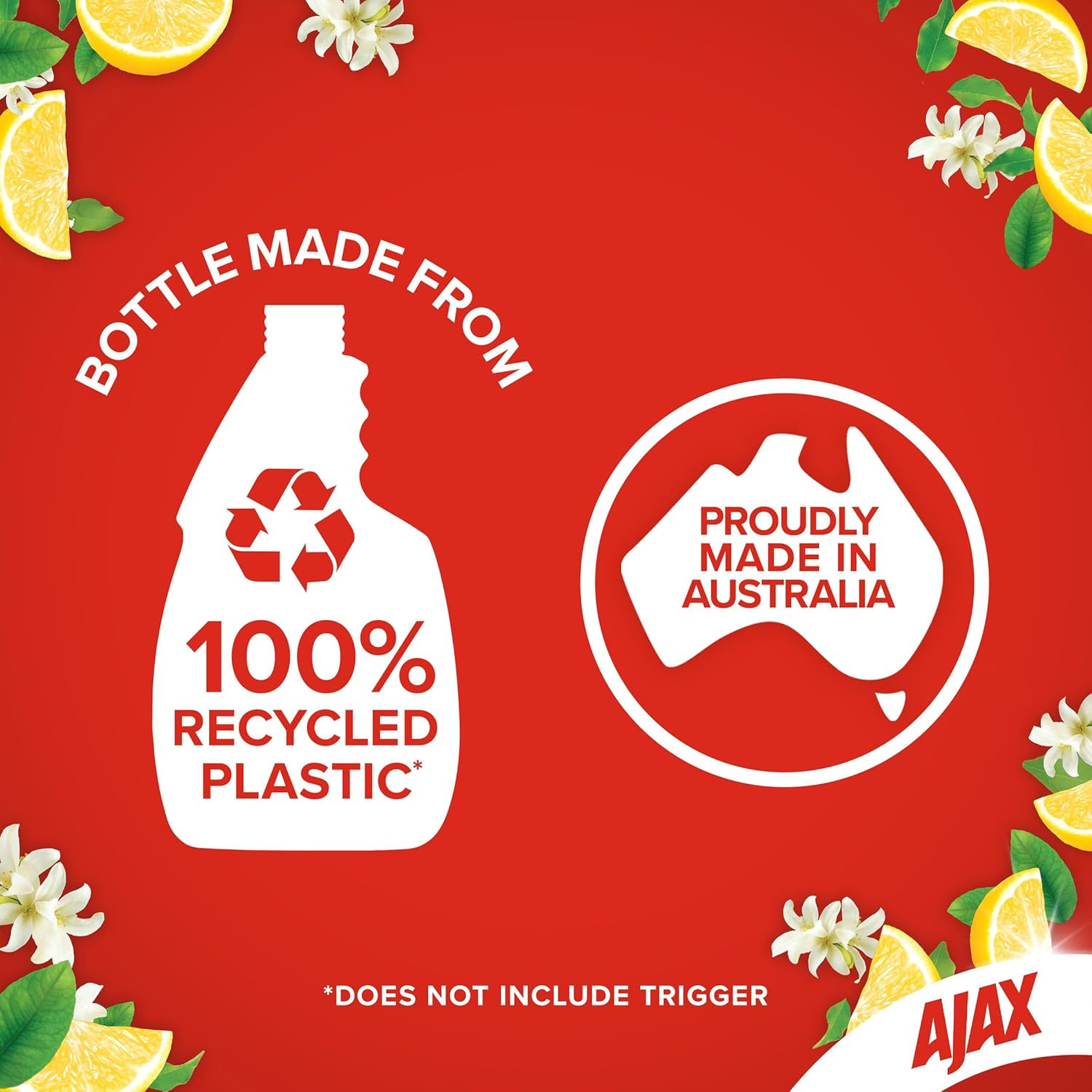 Ajax Spray N' Wipe Multi-Purpose Cleaner Trigger, Antibacterial Disinfectant, 500Ml, Lemon Citrus Surface Spray, Household Grade image number 3