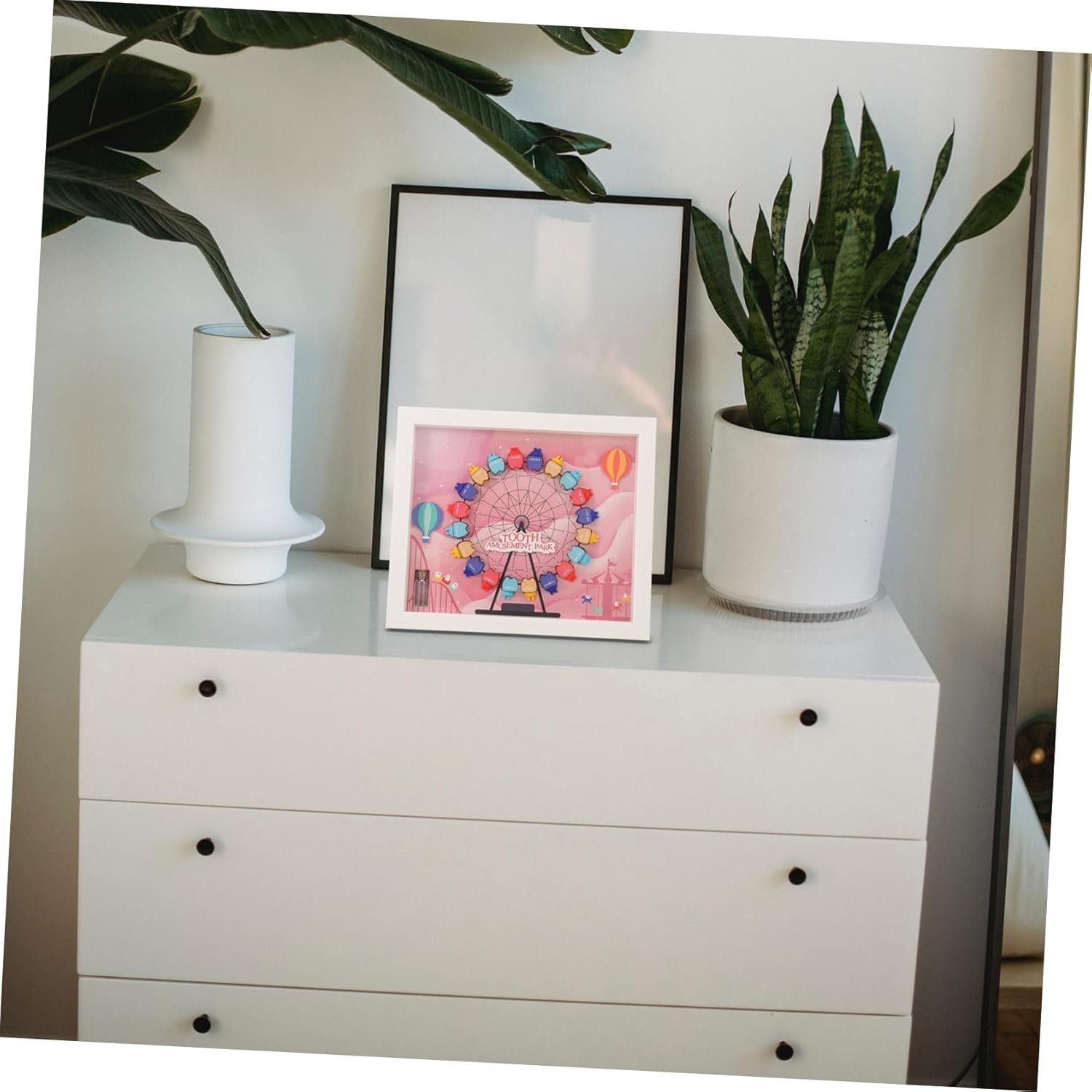 VICASKY Tooth Box Decorative First Tooth Keepsake for Boys Durable Storage Holder Compact Design for Newborn Memories Elegant Nursery Decor