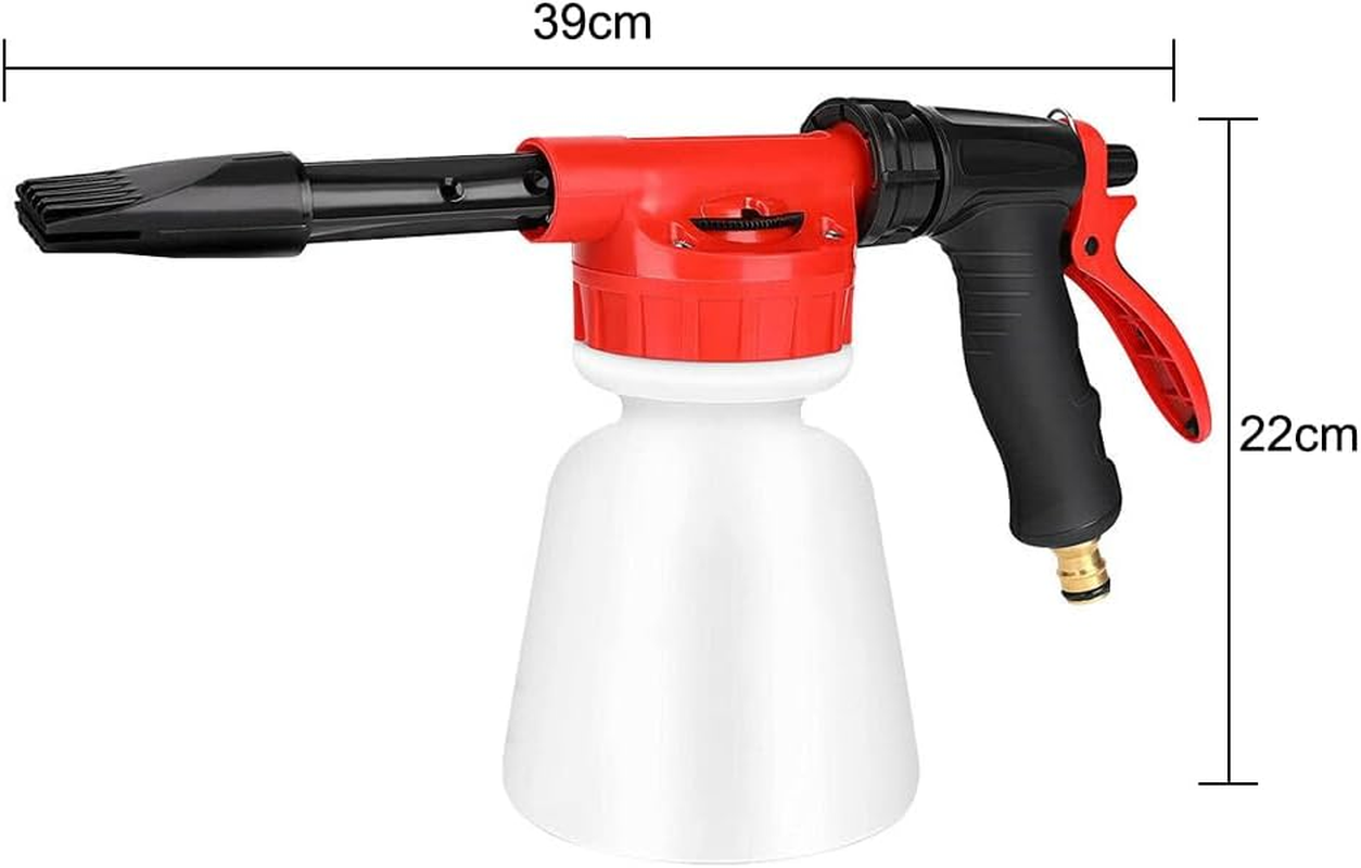 8PCS 1L High Pressure Car Wash Snow Foam Gun Washer Lance Hose Pipe Soap Spray Bottle image number 1