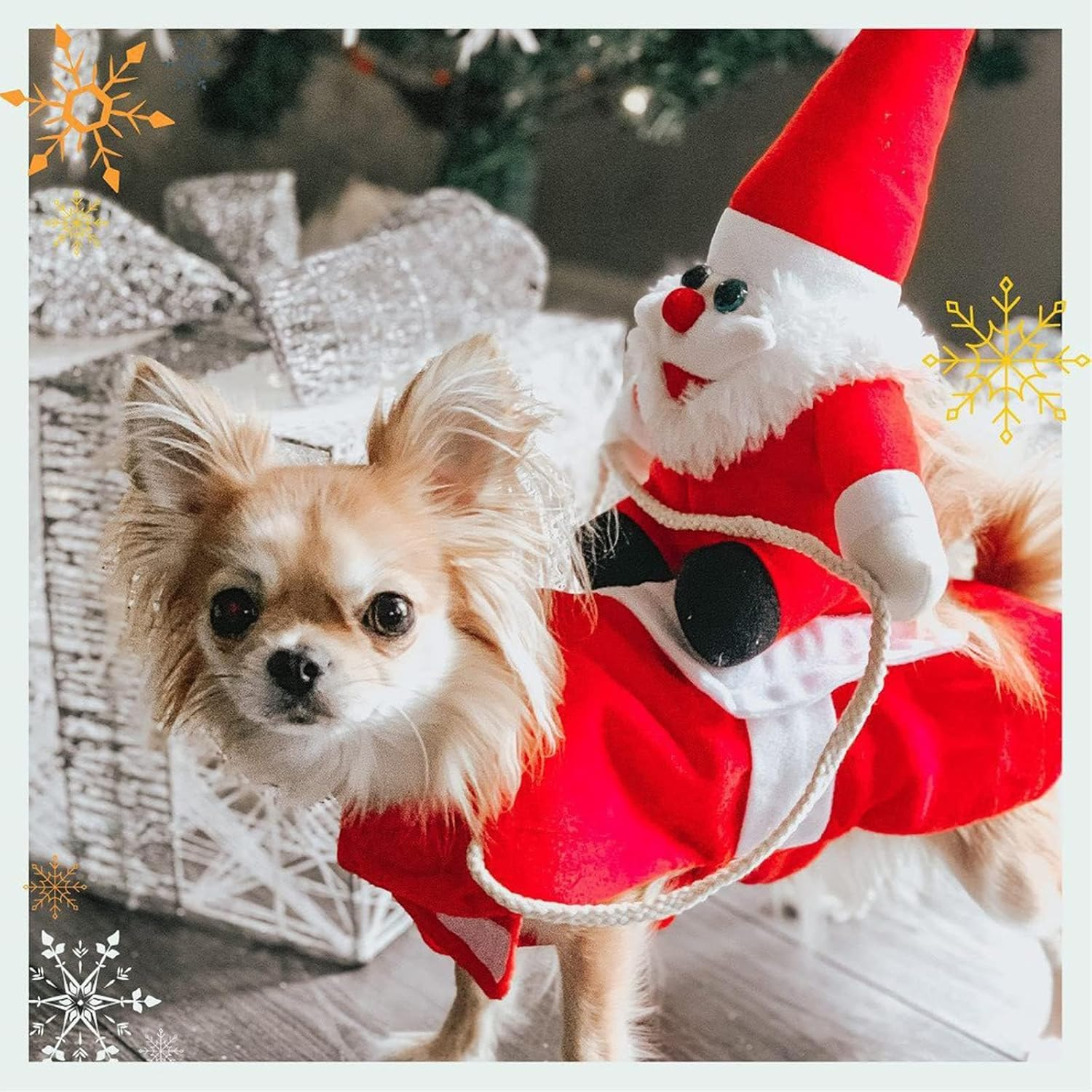 Dog Christmas Costume, Pet Dog Cat Christmas Clothes, Dog Santa Costume, Christmas Pet Clothes, Pet Clothes for Christmas, Party, Birthday (L) image number 4