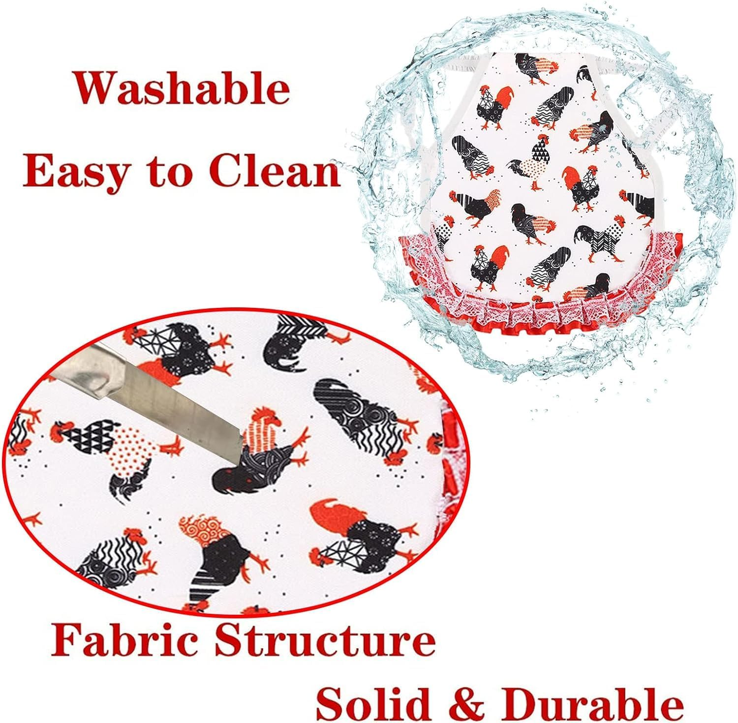 Chicken Saddles Hen Apron with Elastic Strap,2Pcs Standard Chicken Saddle Hen Apron with Elastic Straps Back Wing Protector, Chicken Saddle for Hens,Chicken Saddle Hen Aprons Jacket Straps Hen Apron image number 2